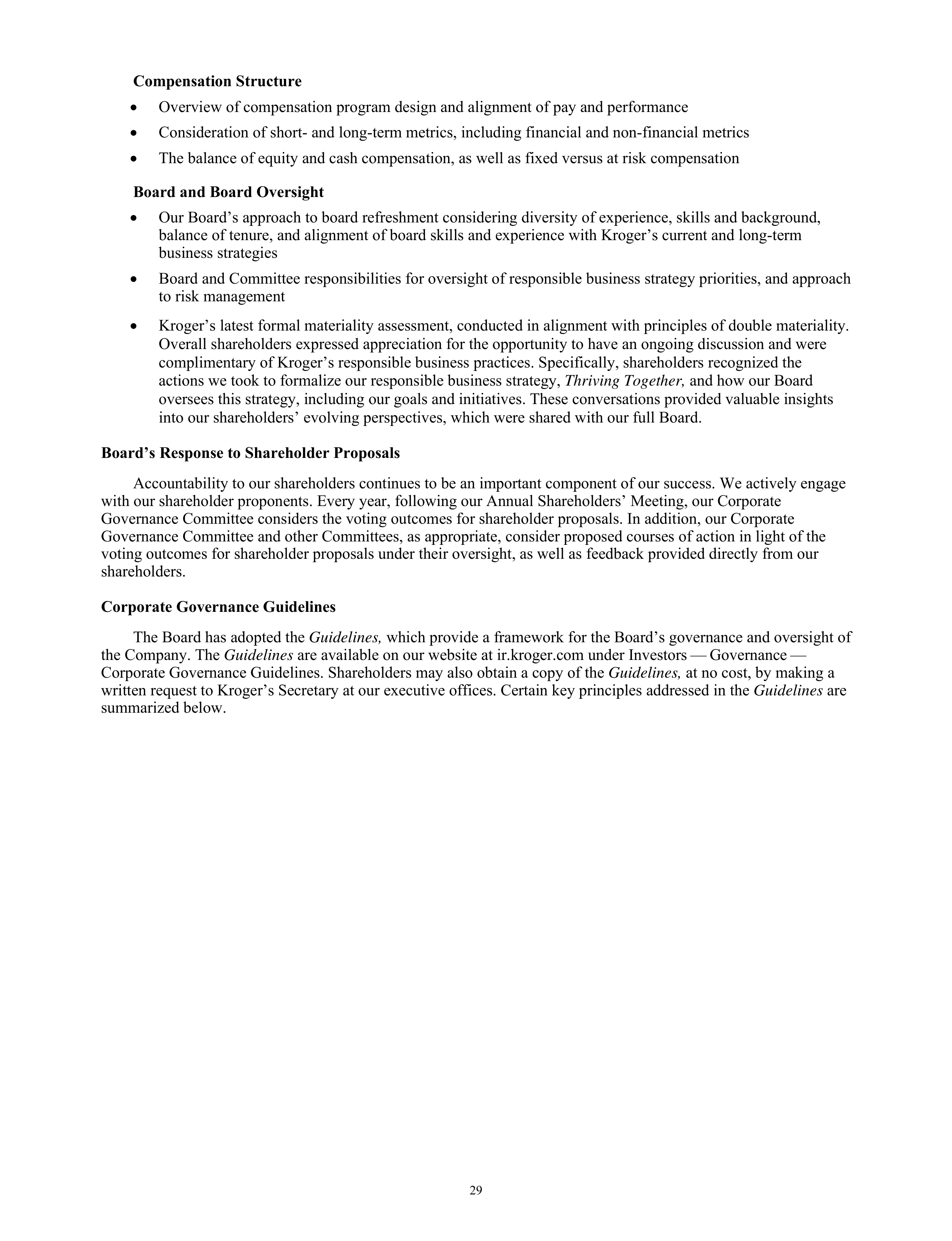 Kroger Annual Report — page 31
