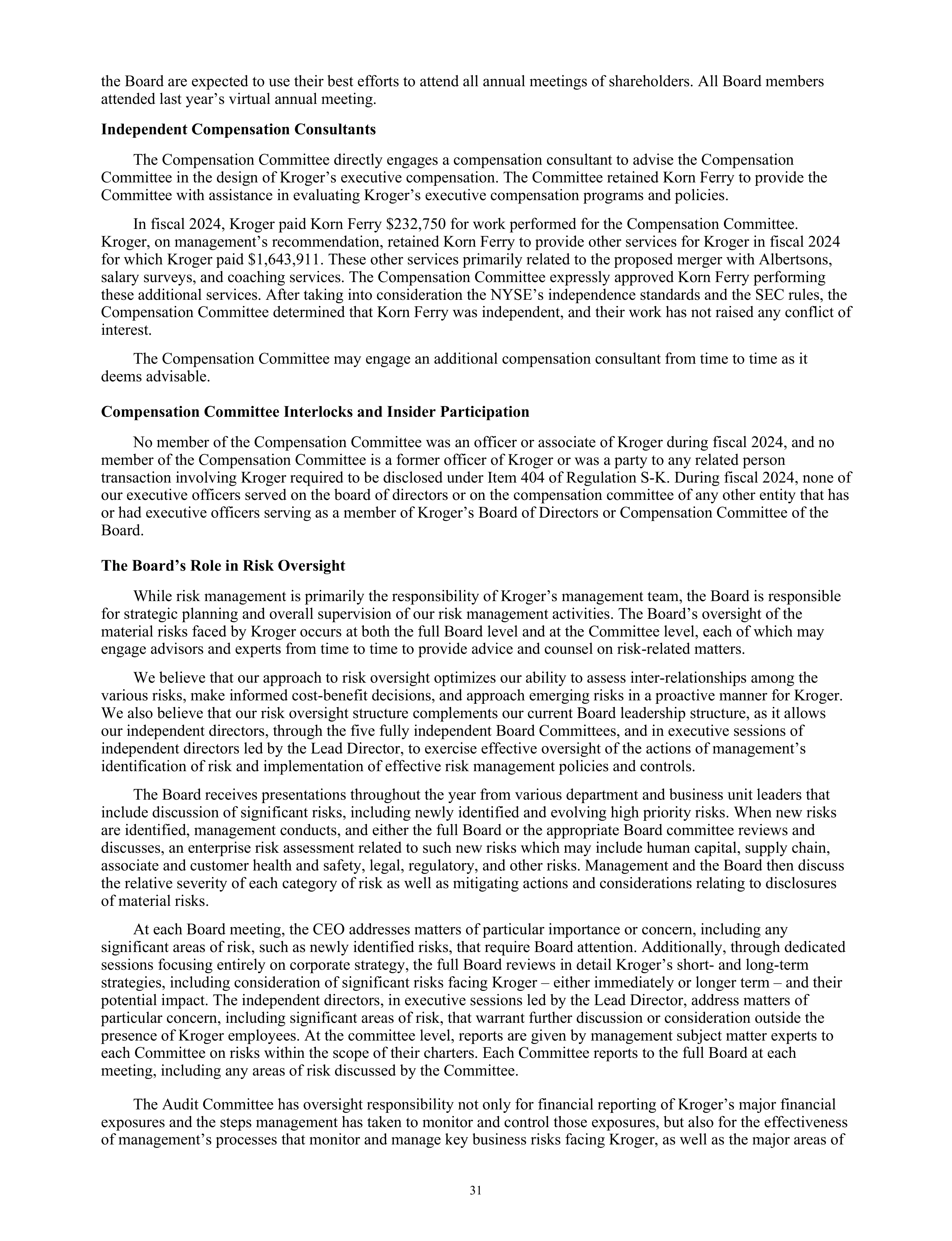 Kroger Annual Report — page 33