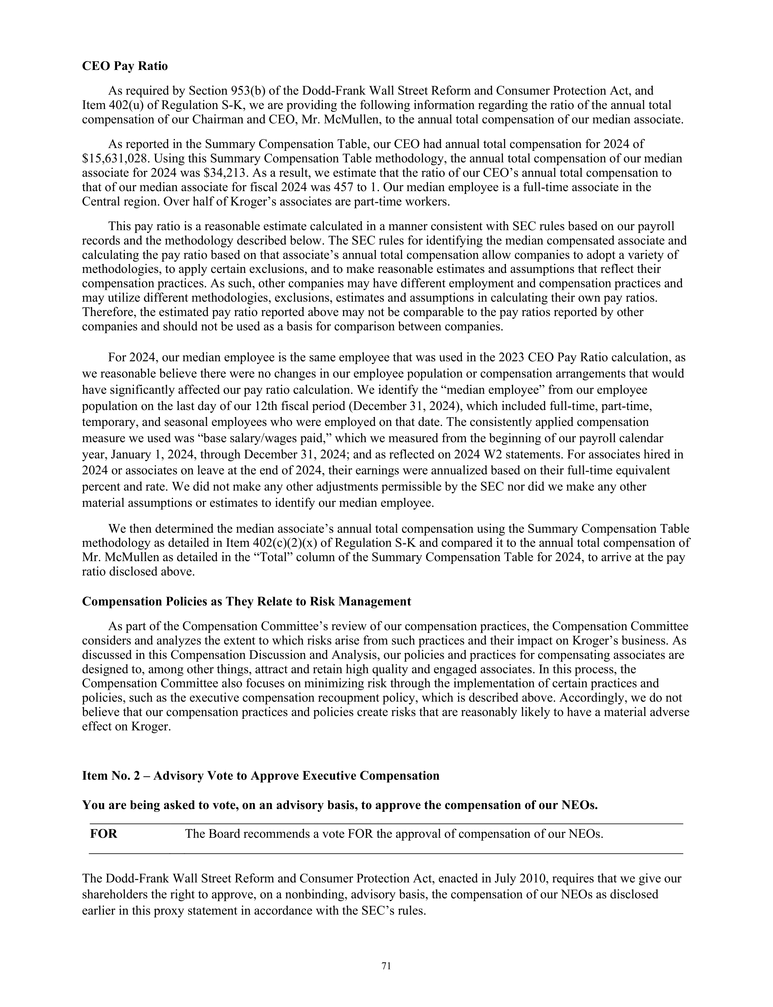 Kroger Annual Report — page 73