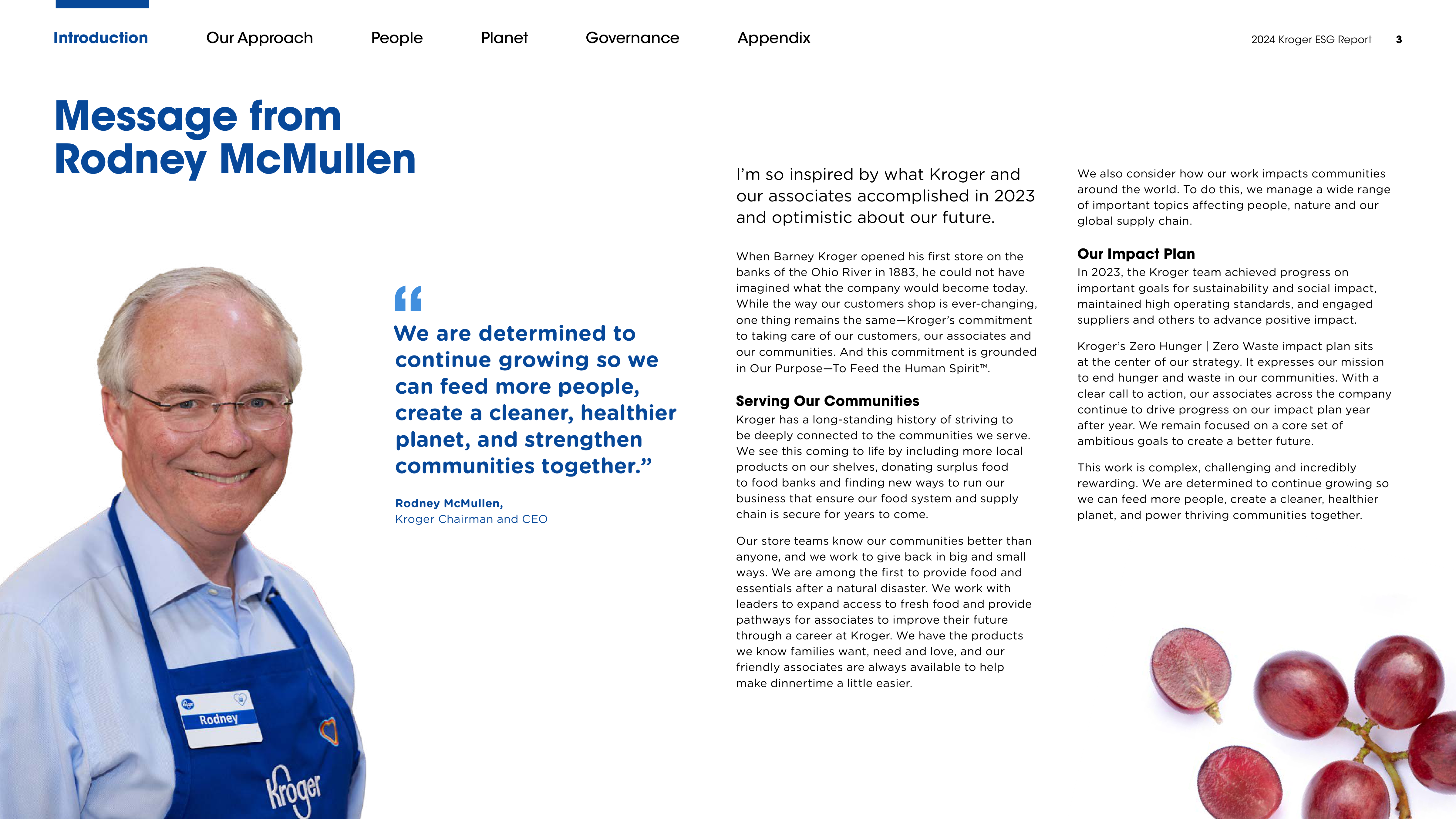 Kroger ESG Report — page 3