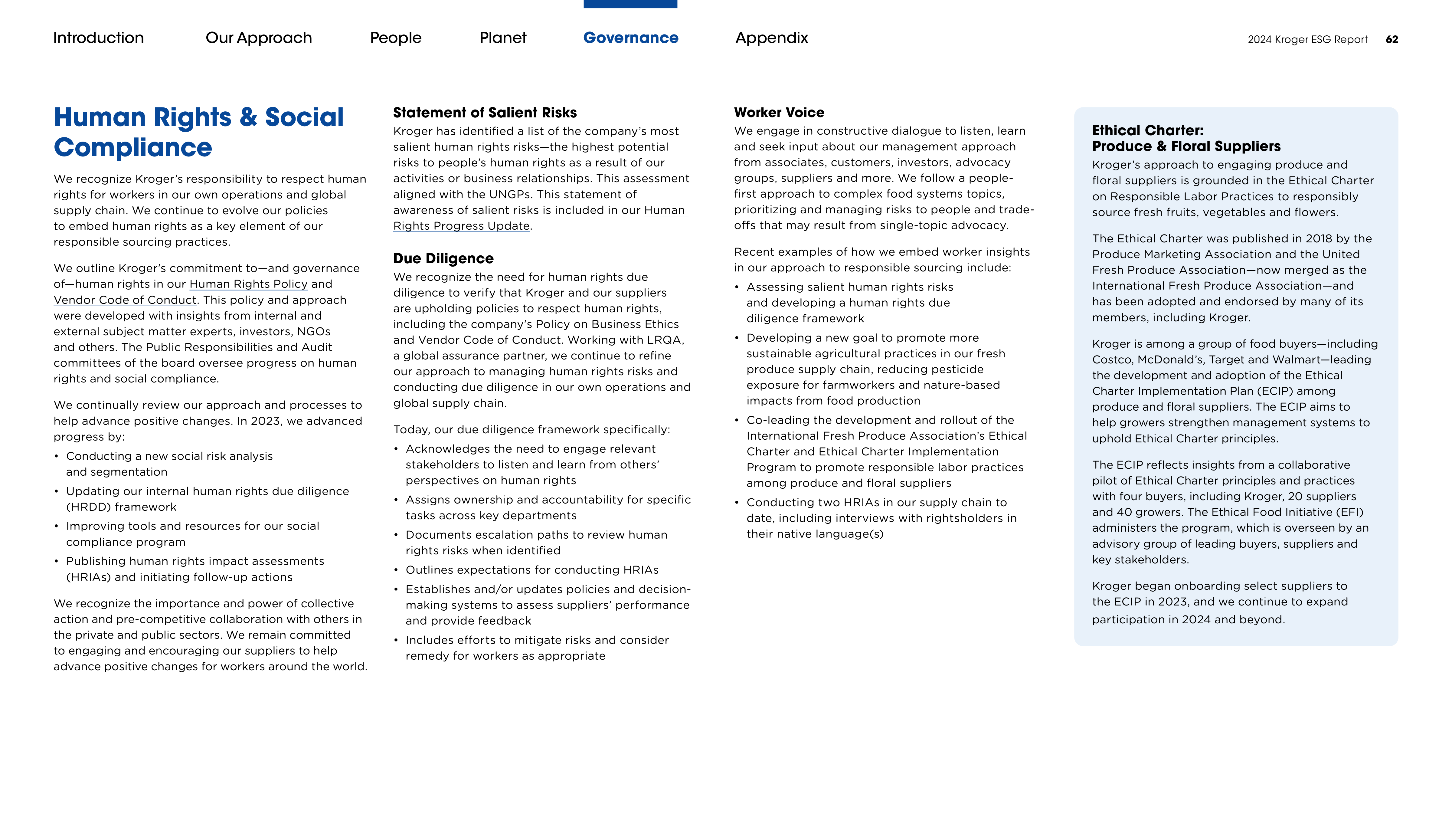Kroger ESG Report — page 62