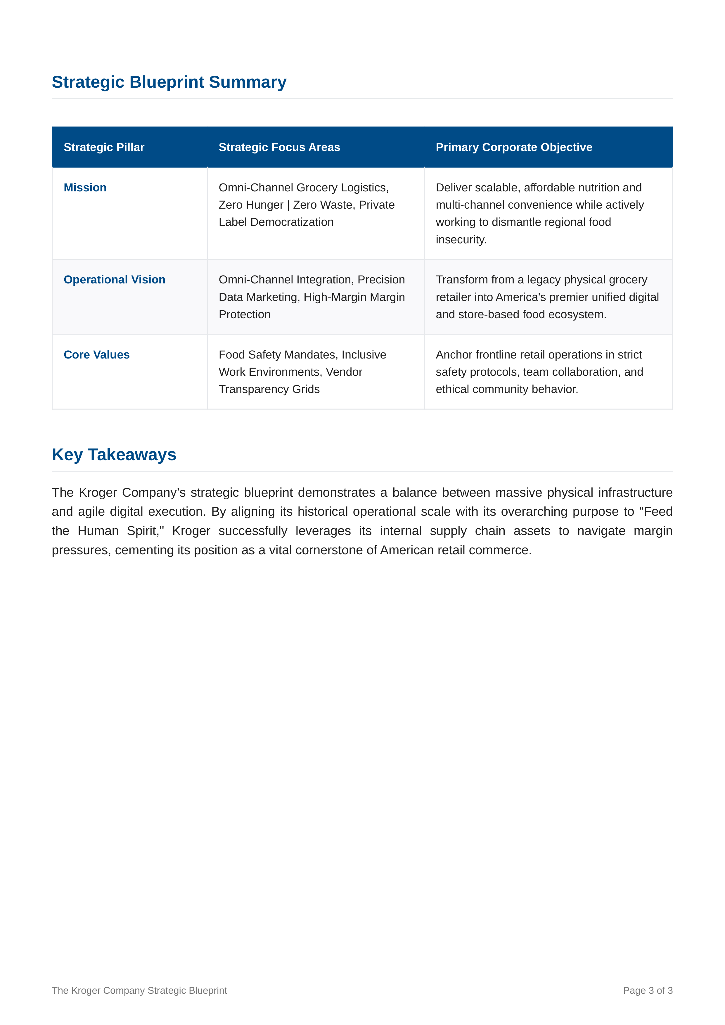 Kroger Mission Statement — page 3