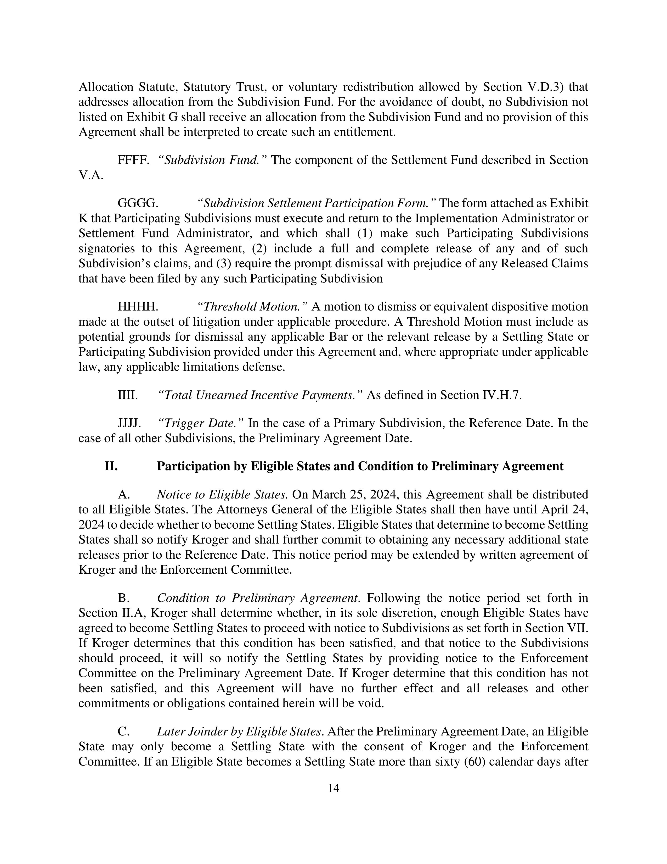 Kroger Multistate Settlement Agreement — page 13