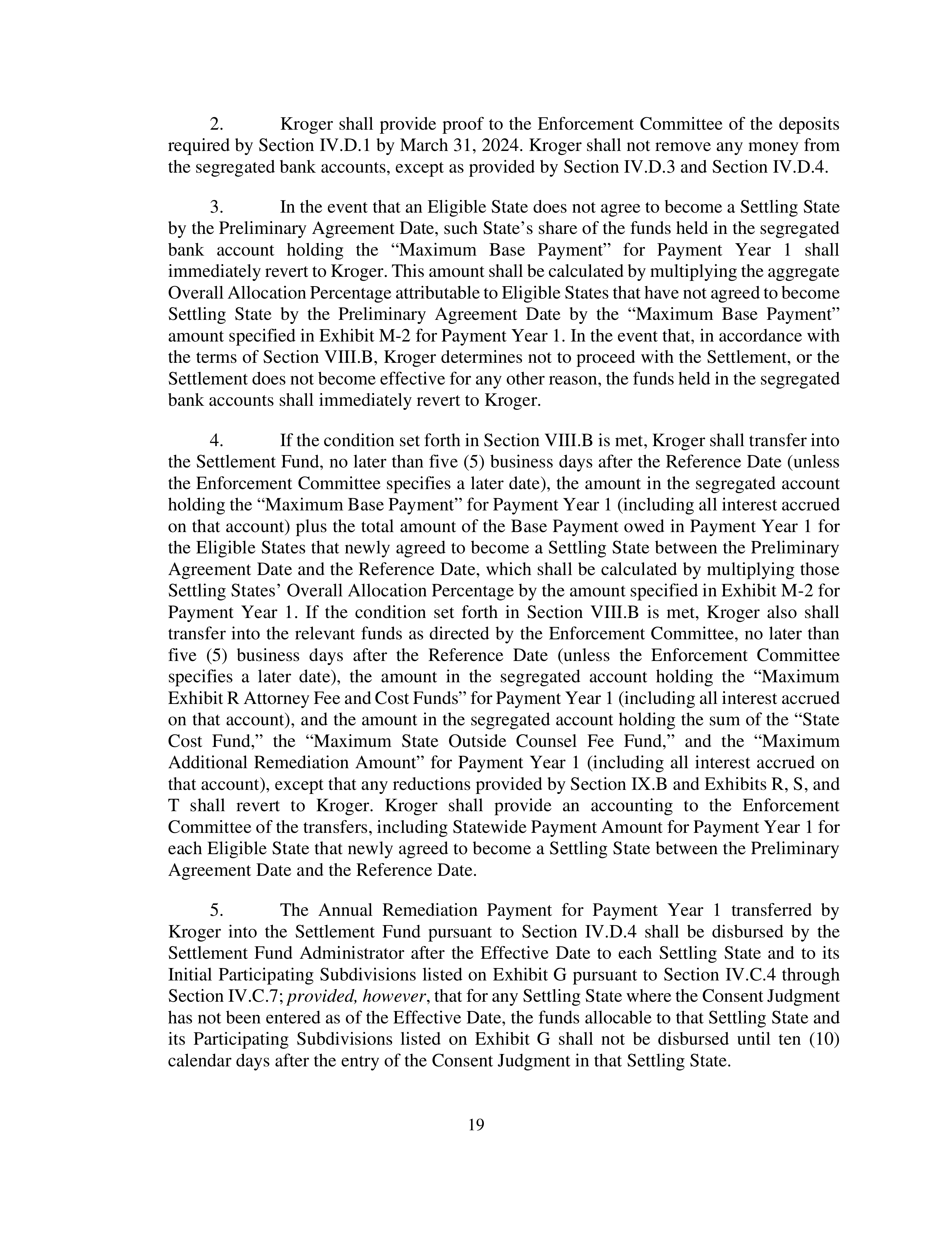 Kroger Multistate Settlement Agreement — page 18