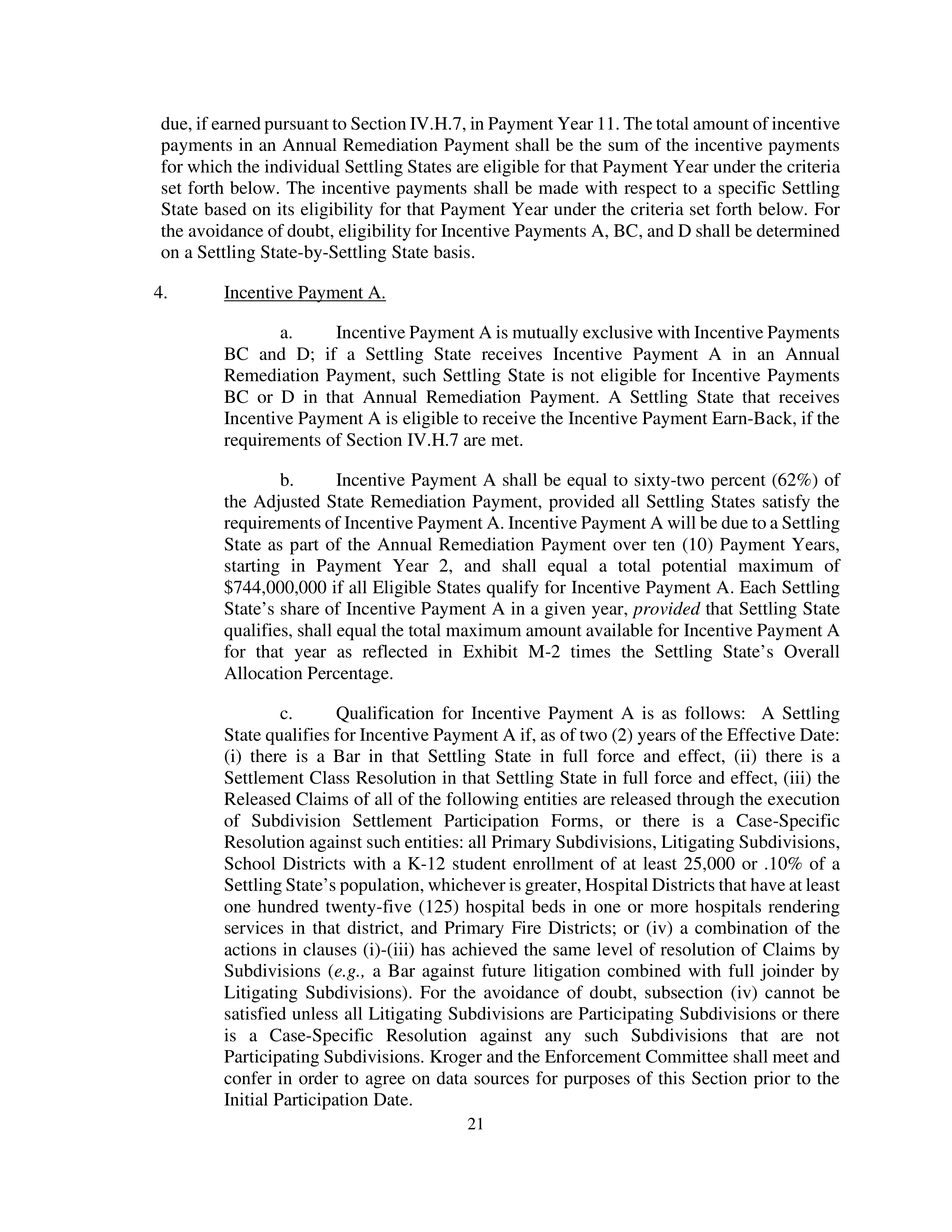 Kroger Multistate Settlement Agreement — page 20