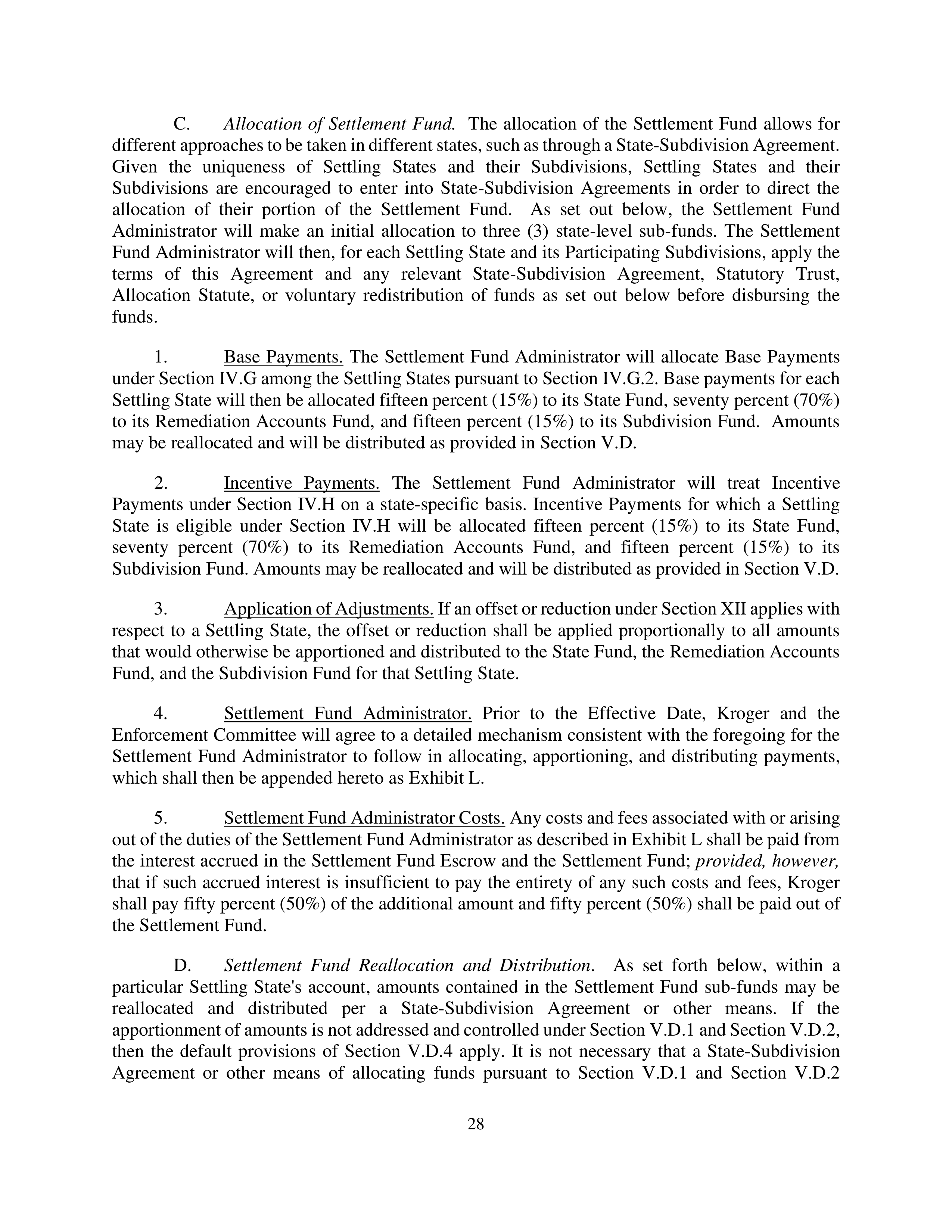 Kroger Multistate Settlement Agreement — page 27