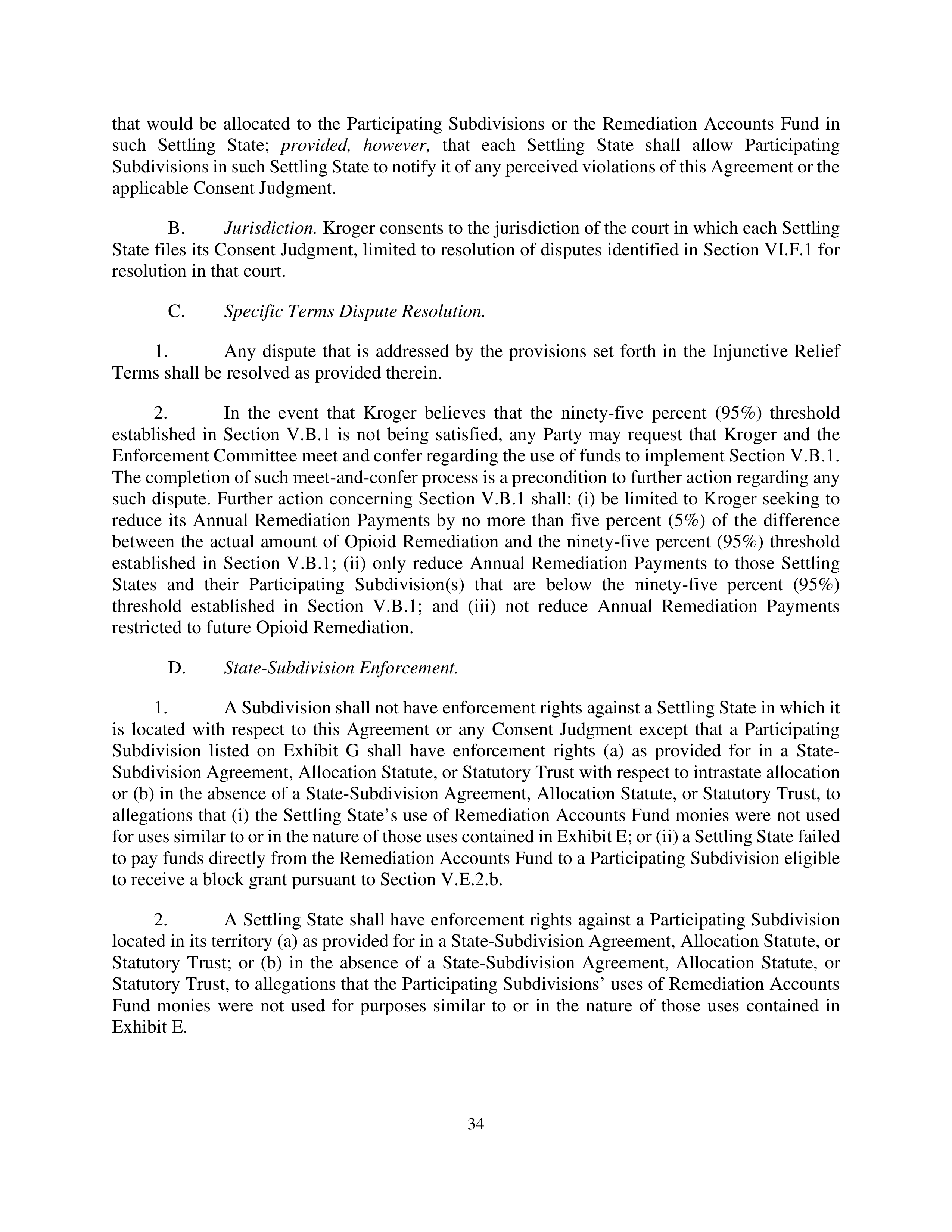 Kroger Multistate Settlement Agreement — page 33