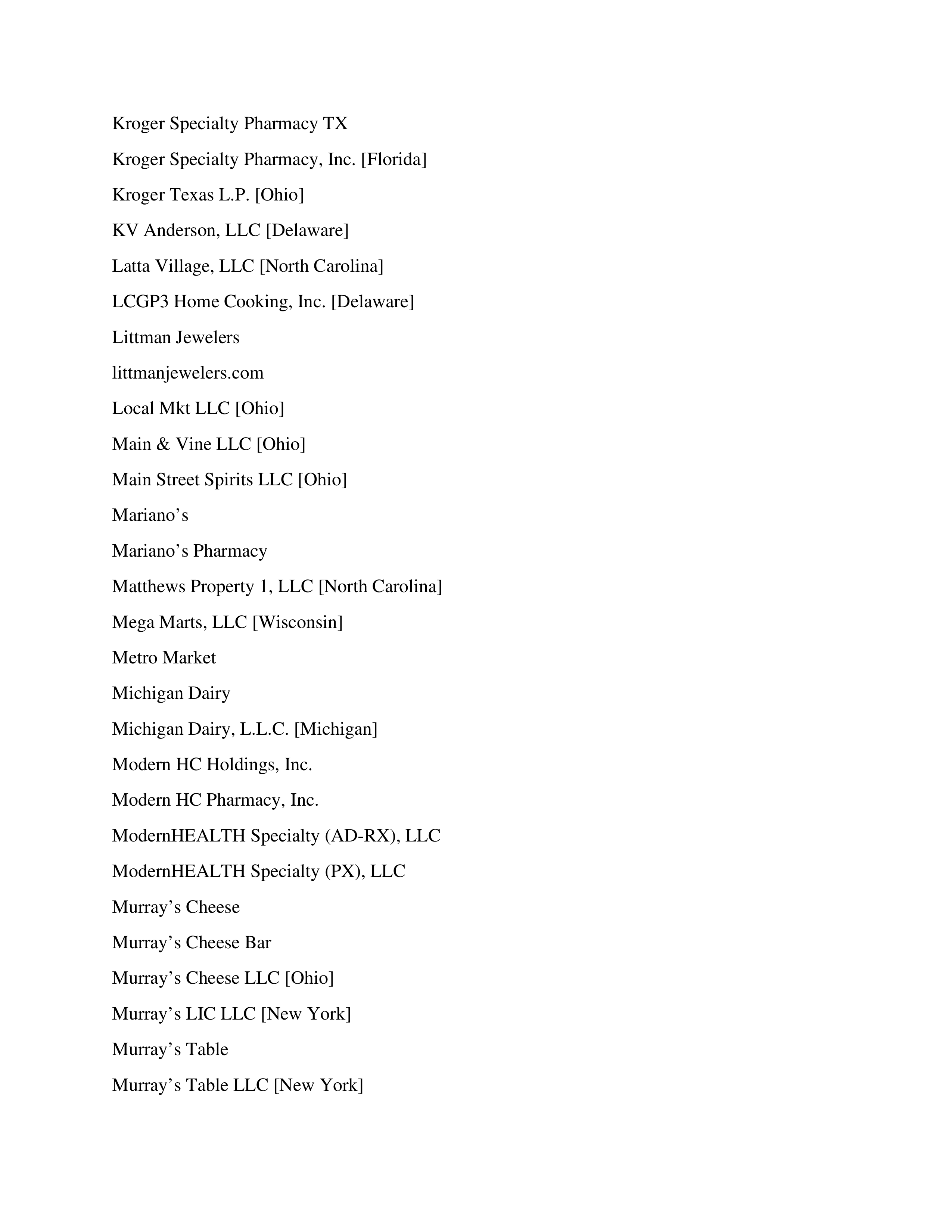 Kroger Multistate Settlement Agreement — page 346