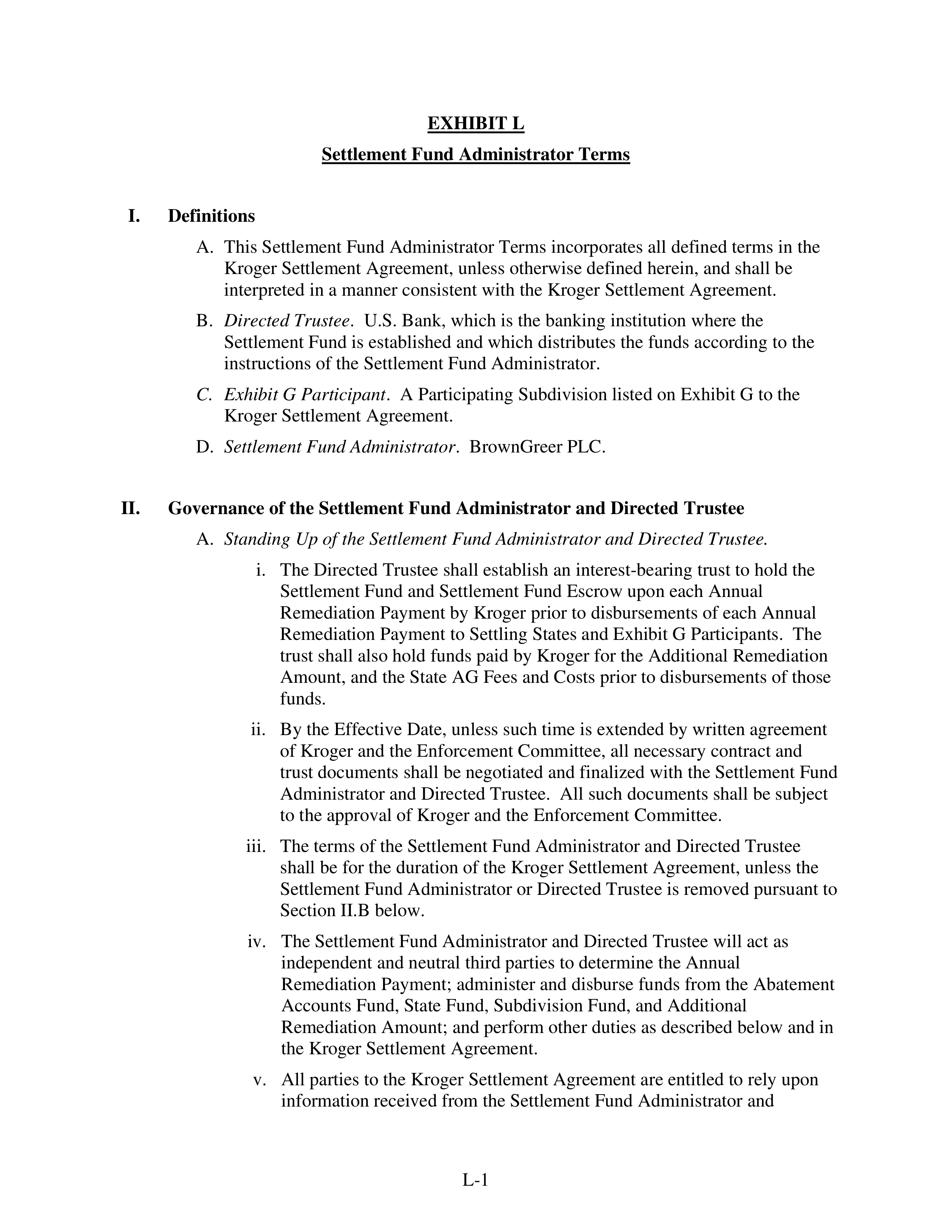 Kroger Multistate Settlement Agreement — page 354