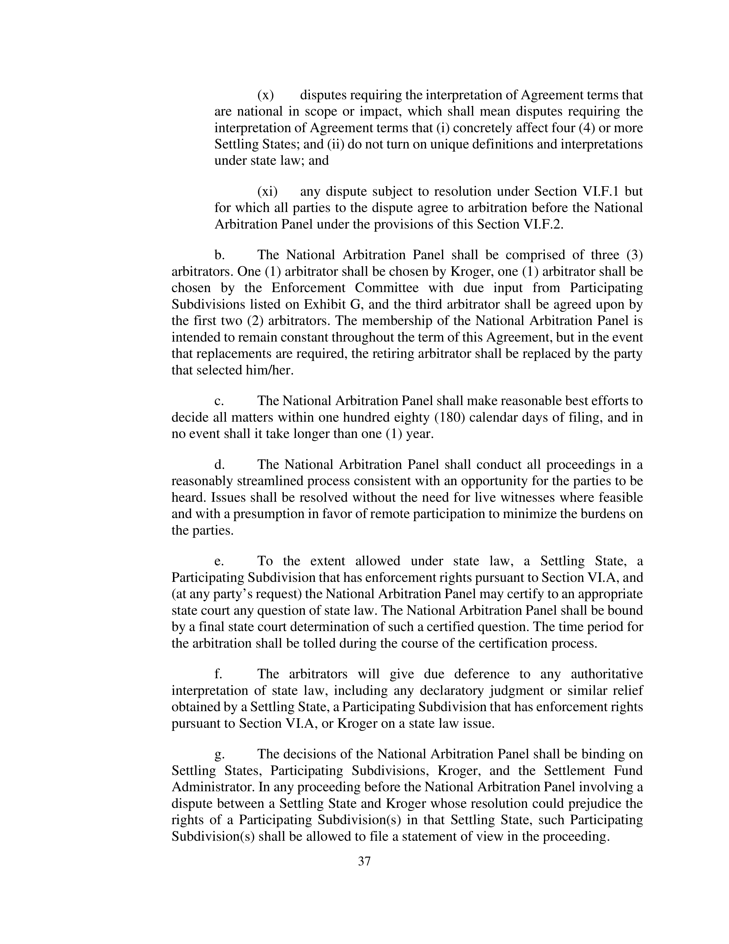 Kroger Multistate Settlement Agreement — page 36