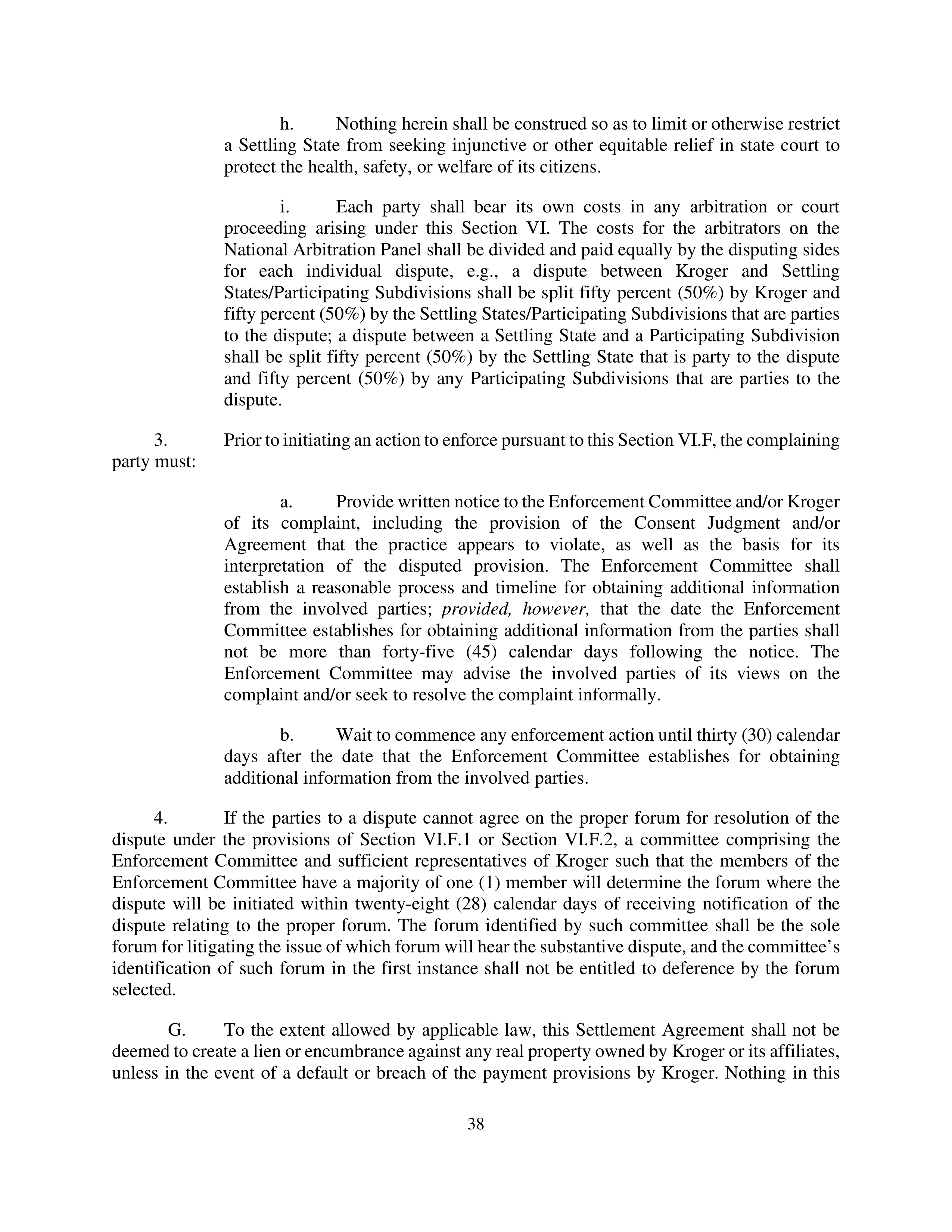 Kroger Multistate Settlement Agreement — page 37
