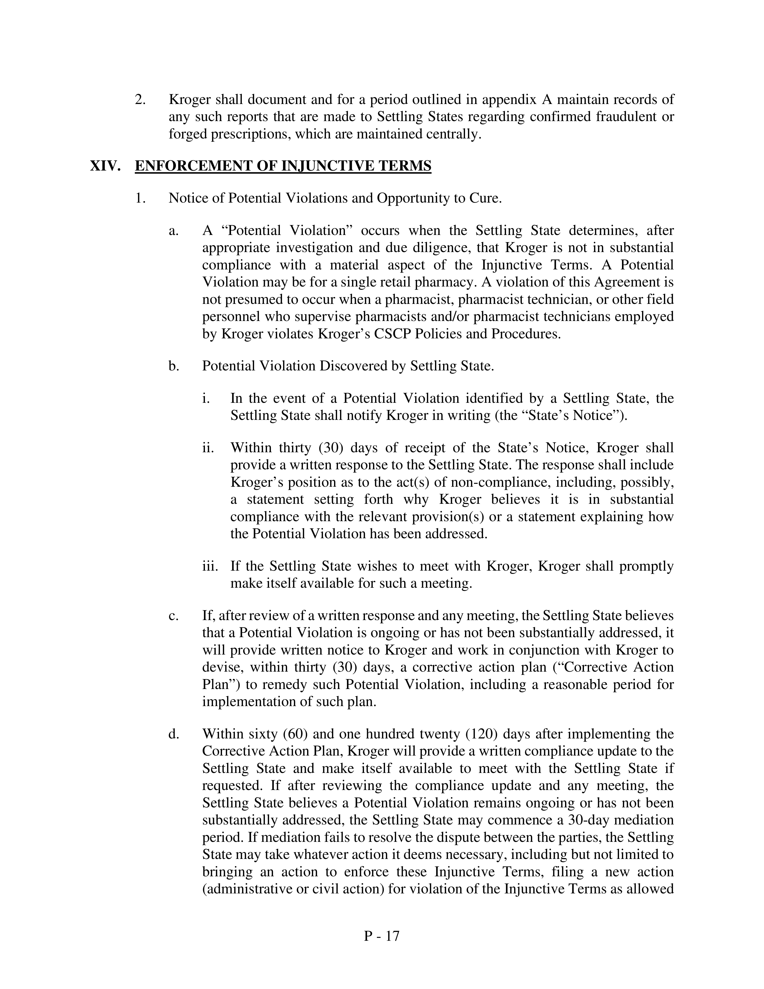 Kroger Multistate Settlement Agreement — page 392