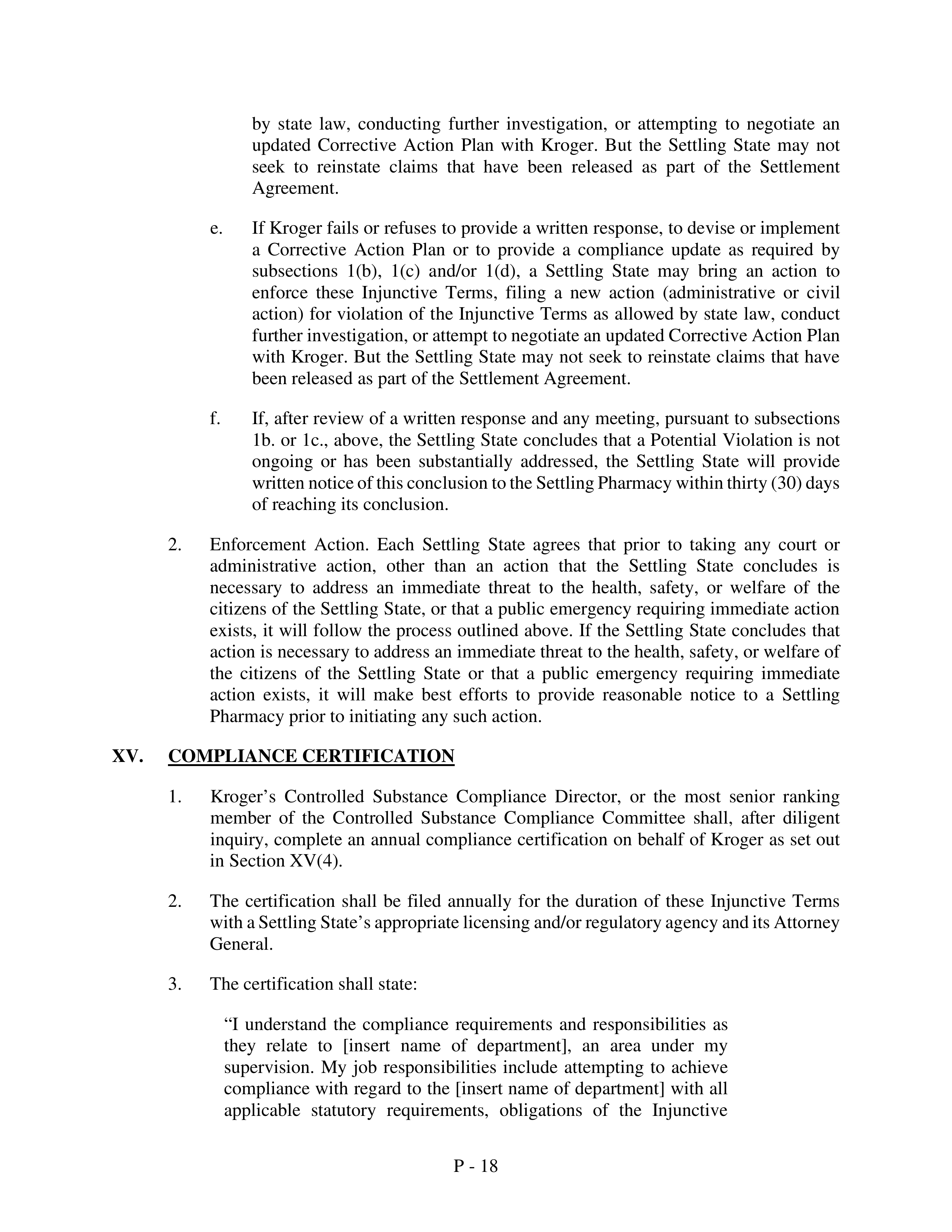 Kroger Multistate Settlement Agreement — page 393