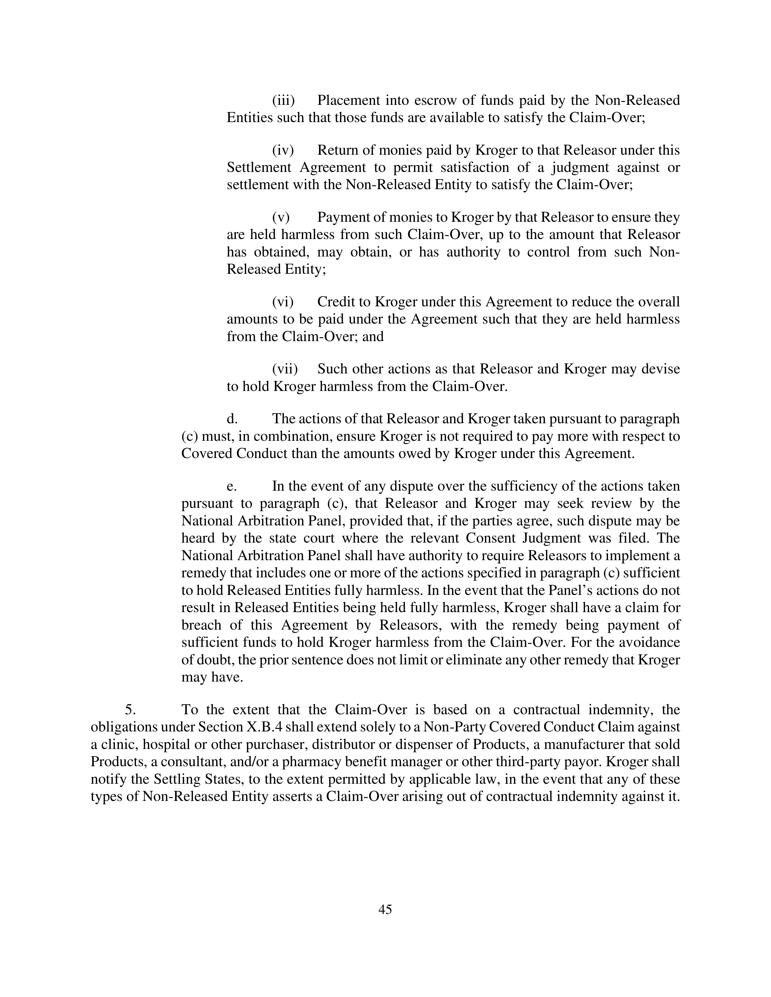 Kroger Multistate Settlement Agreement — page 44