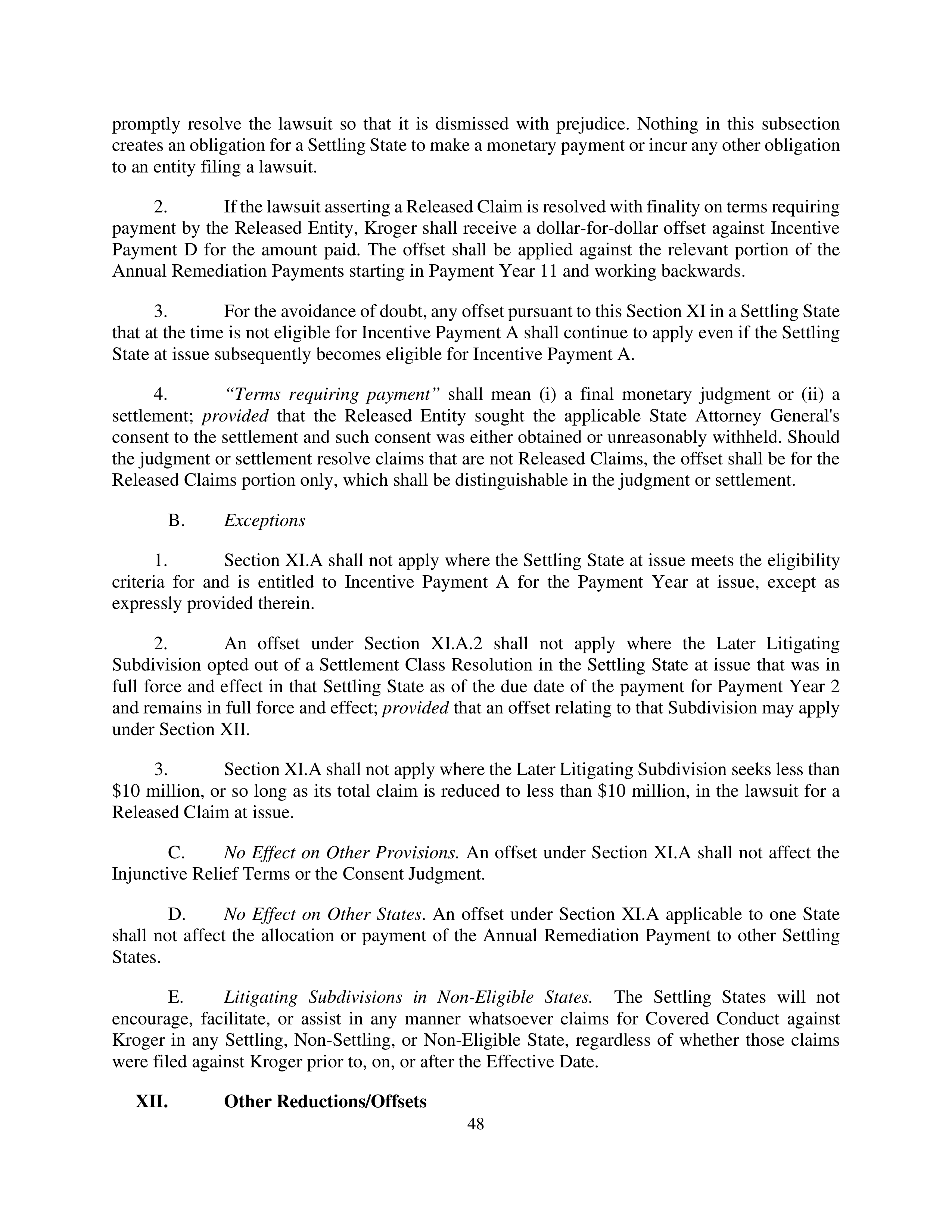 Kroger Multistate Settlement Agreement — page 47