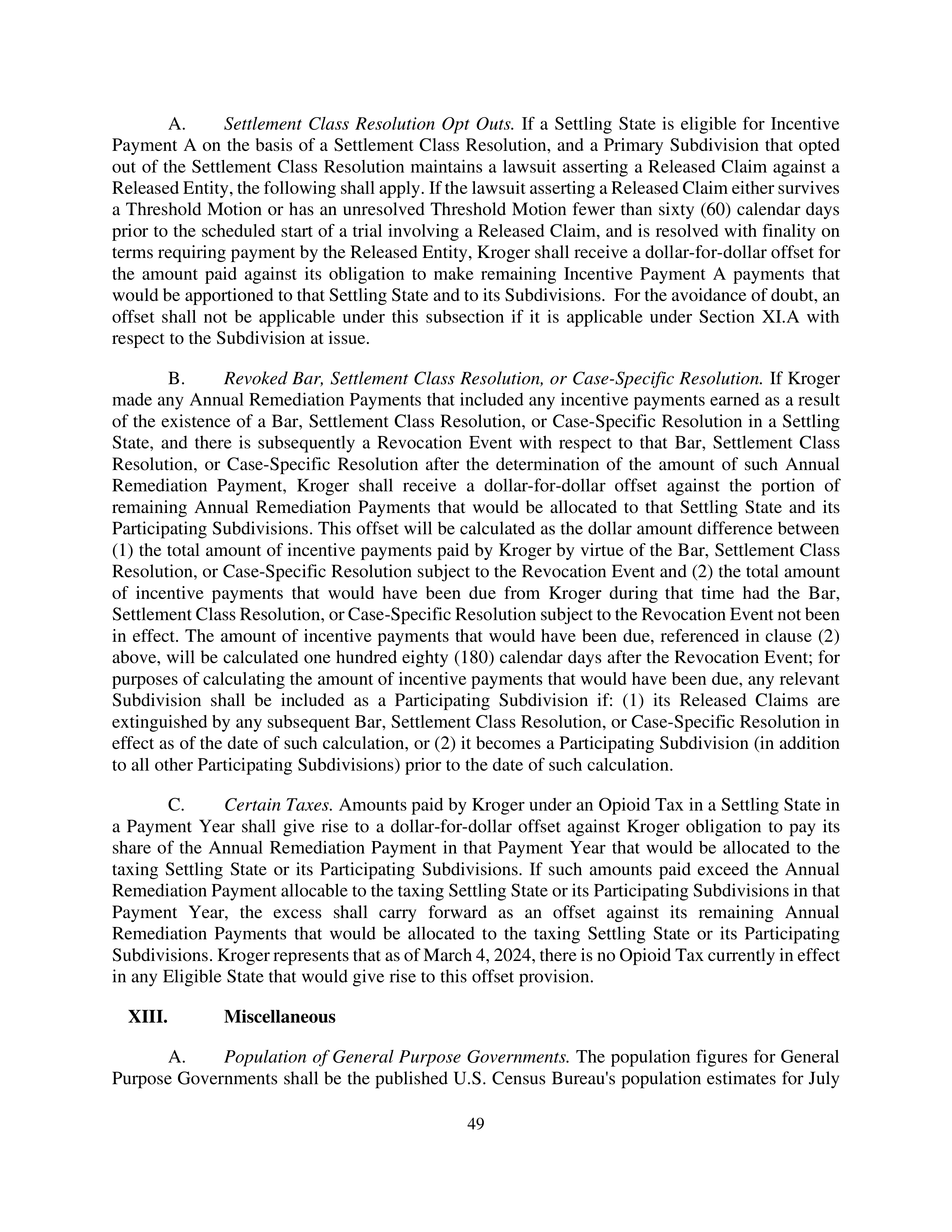 Kroger Multistate Settlement Agreement — page 48