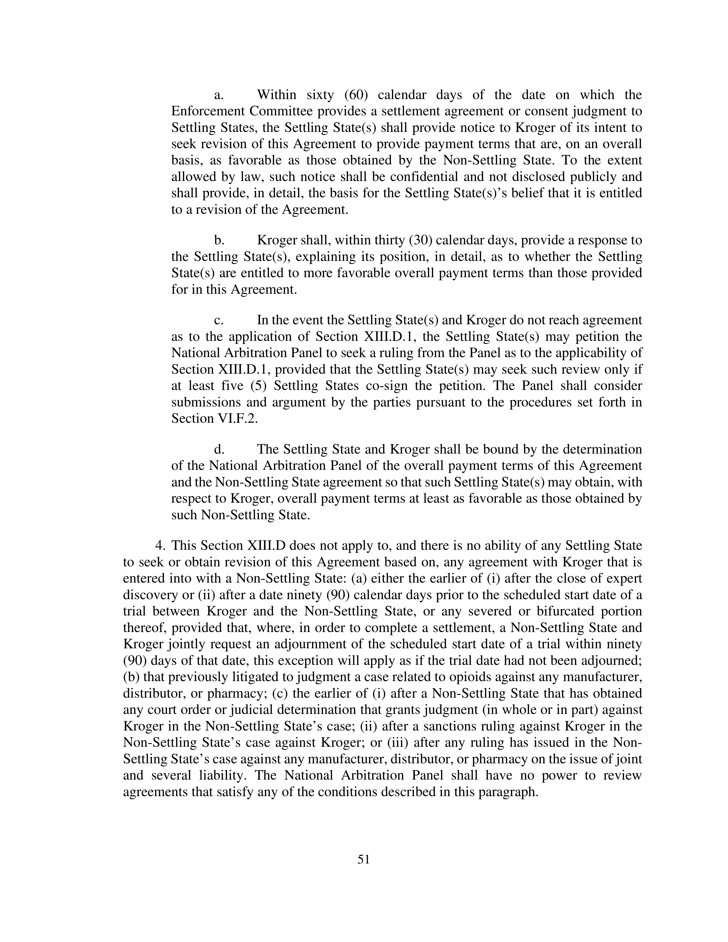 Kroger Multistate Settlement Agreement — page 50