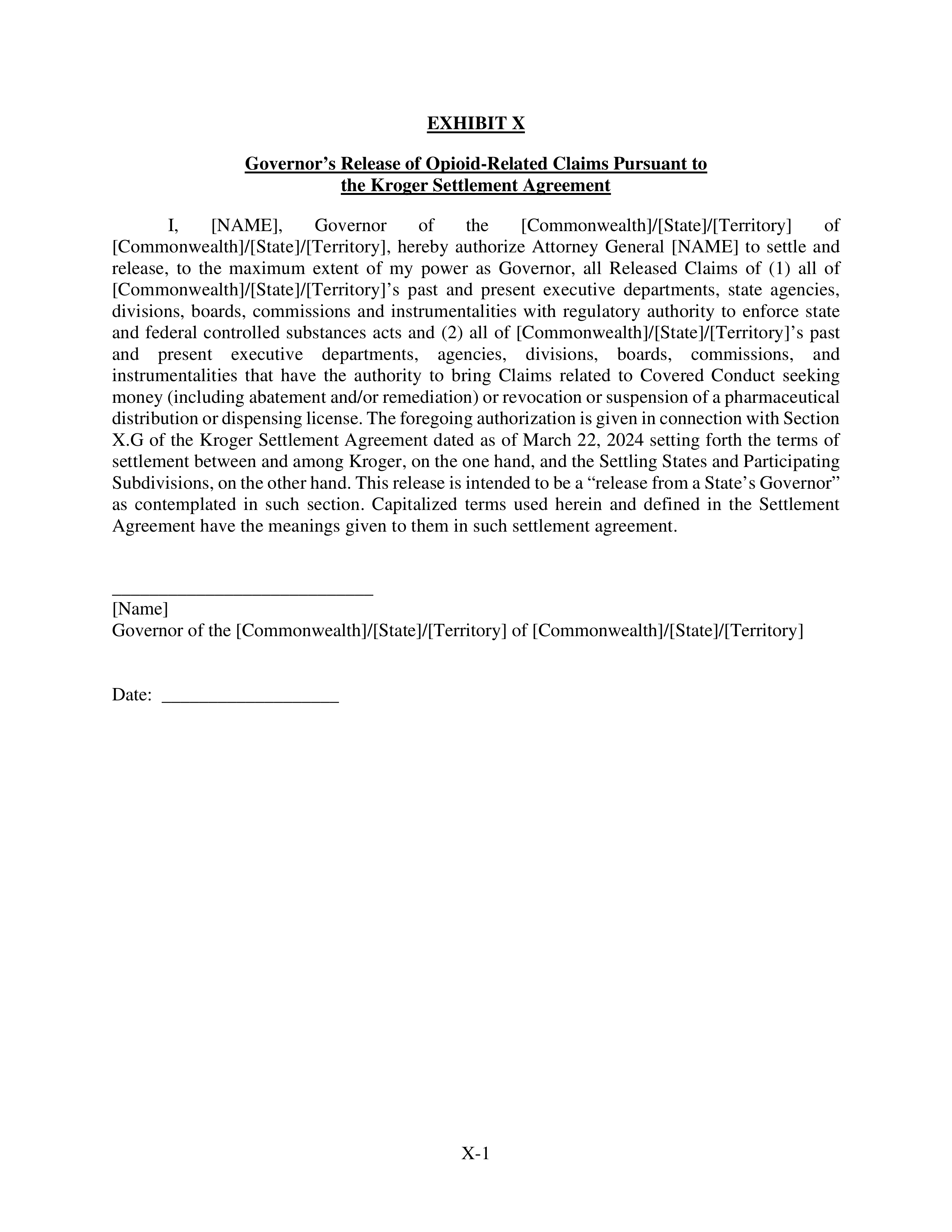 Kroger Multistate Settlement Agreement — page 510