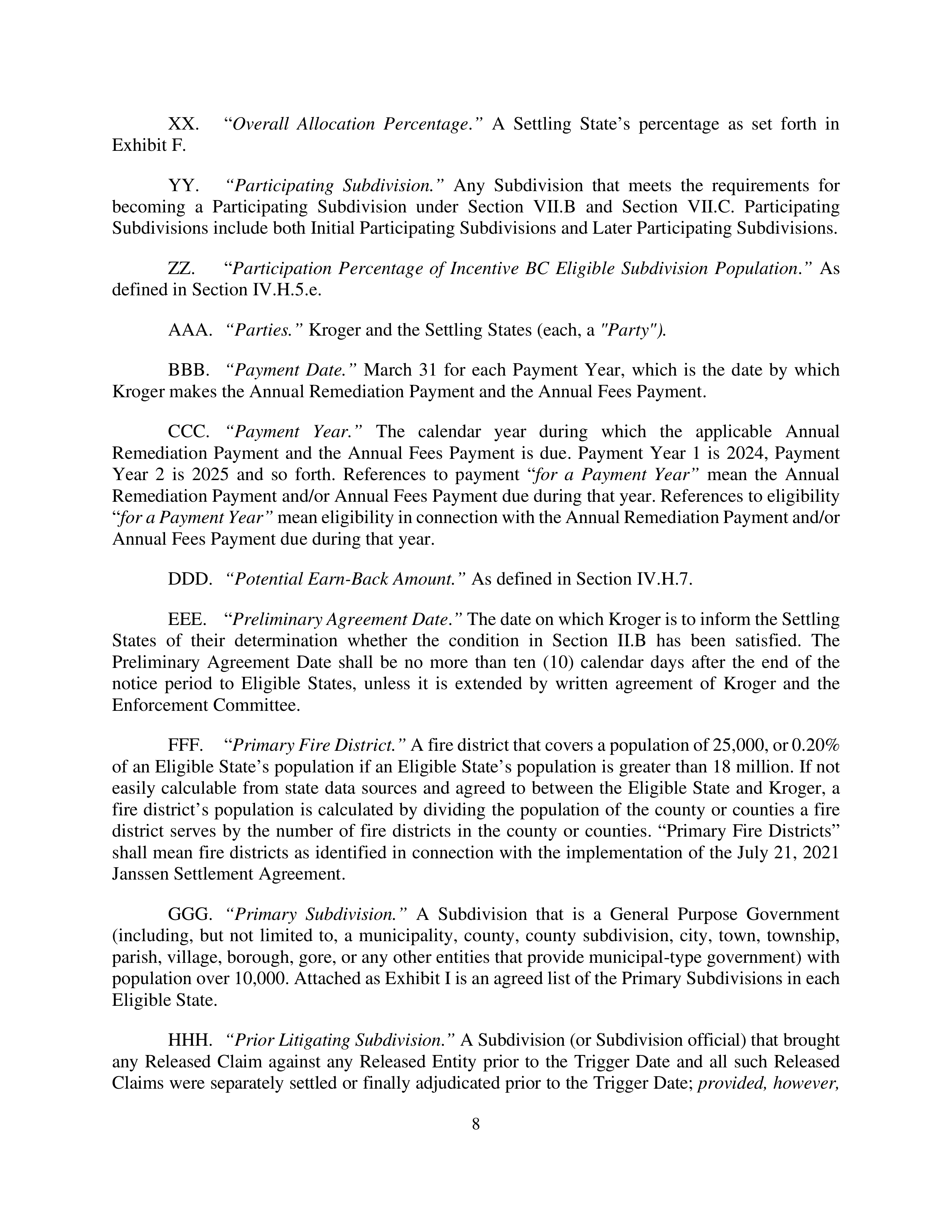 Kroger Multistate Settlement Agreement — page 7