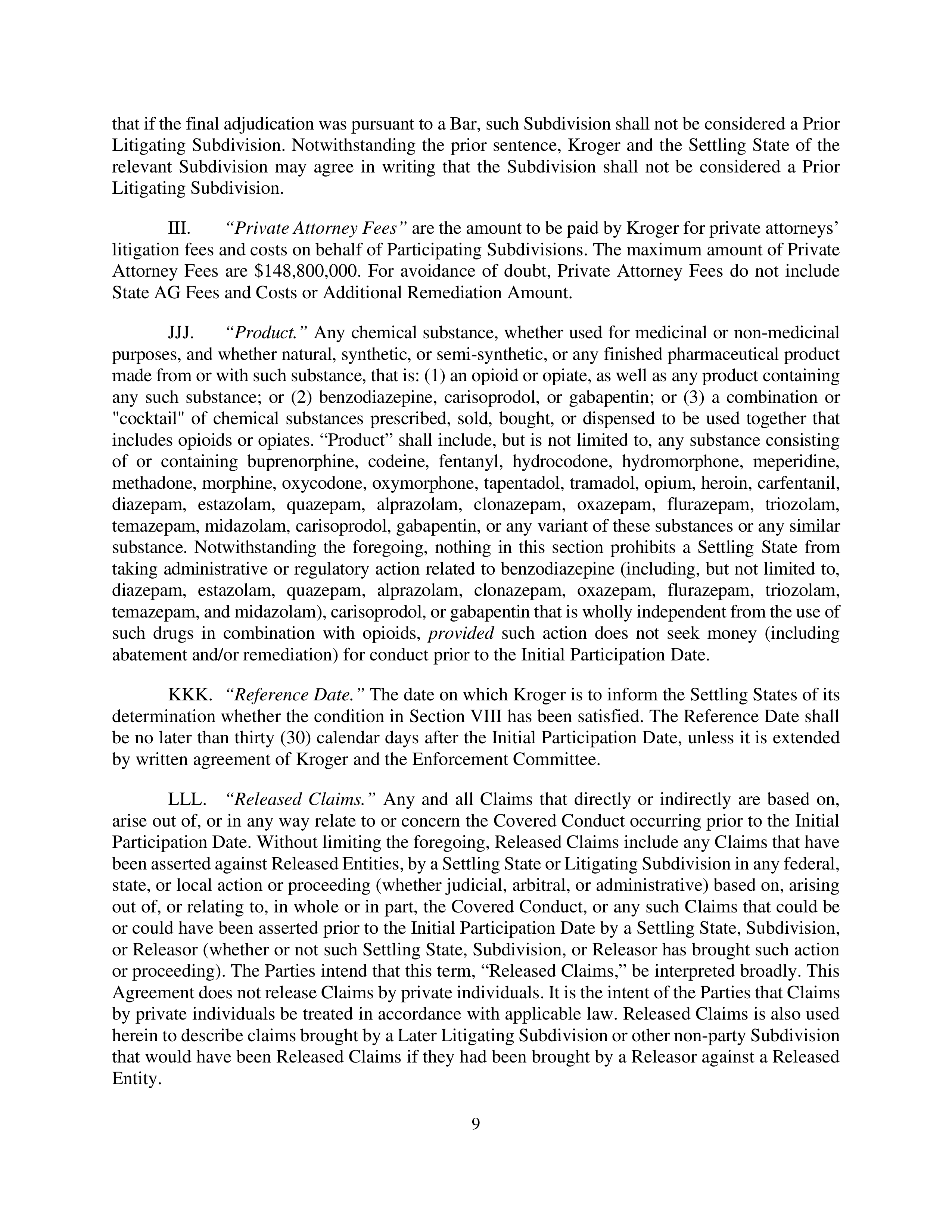 Kroger Multistate Settlement Agreement — page 8