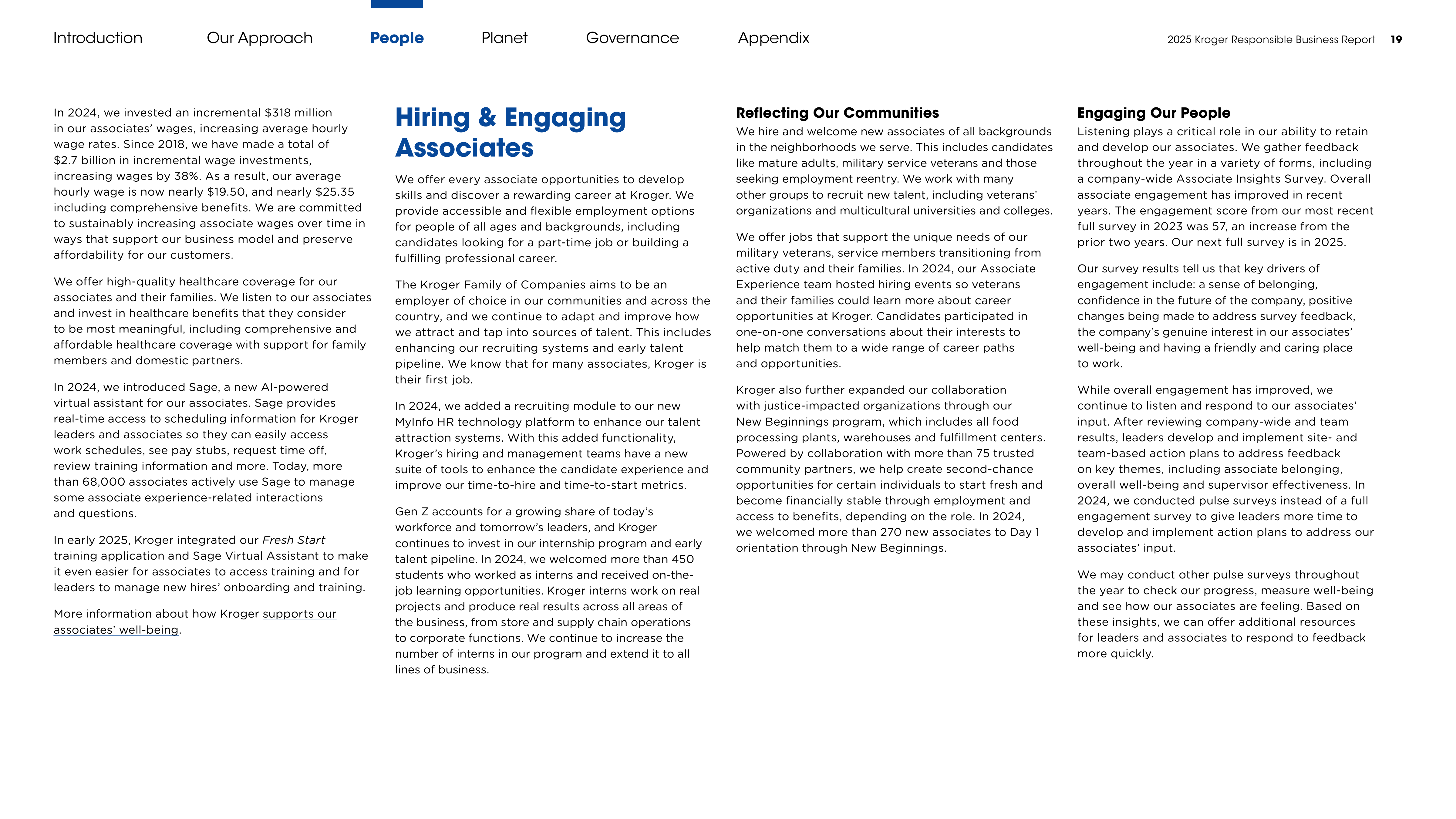 Kroger Responsible Business Report — page 19