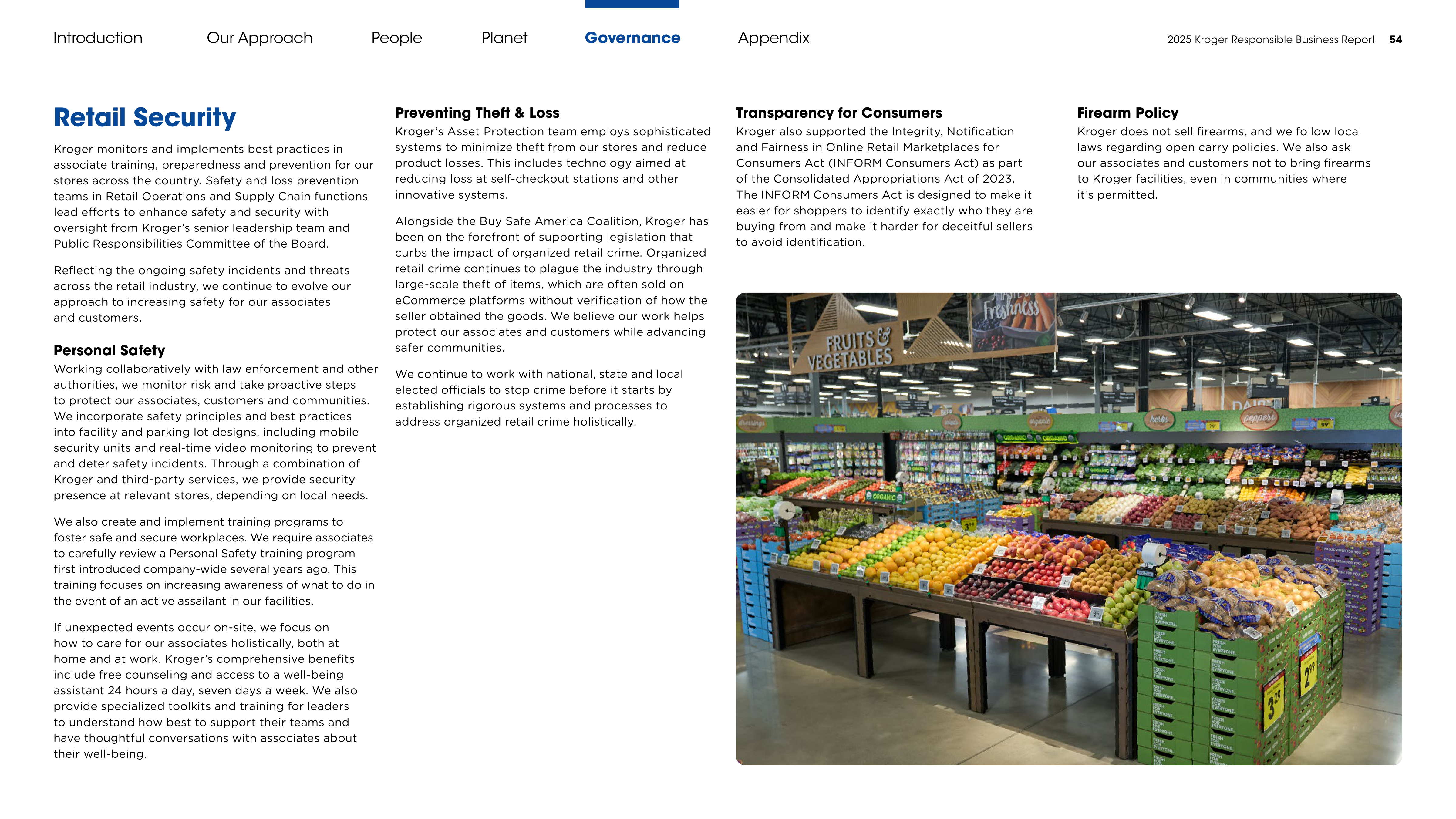Kroger Responsible Business Report — page 54