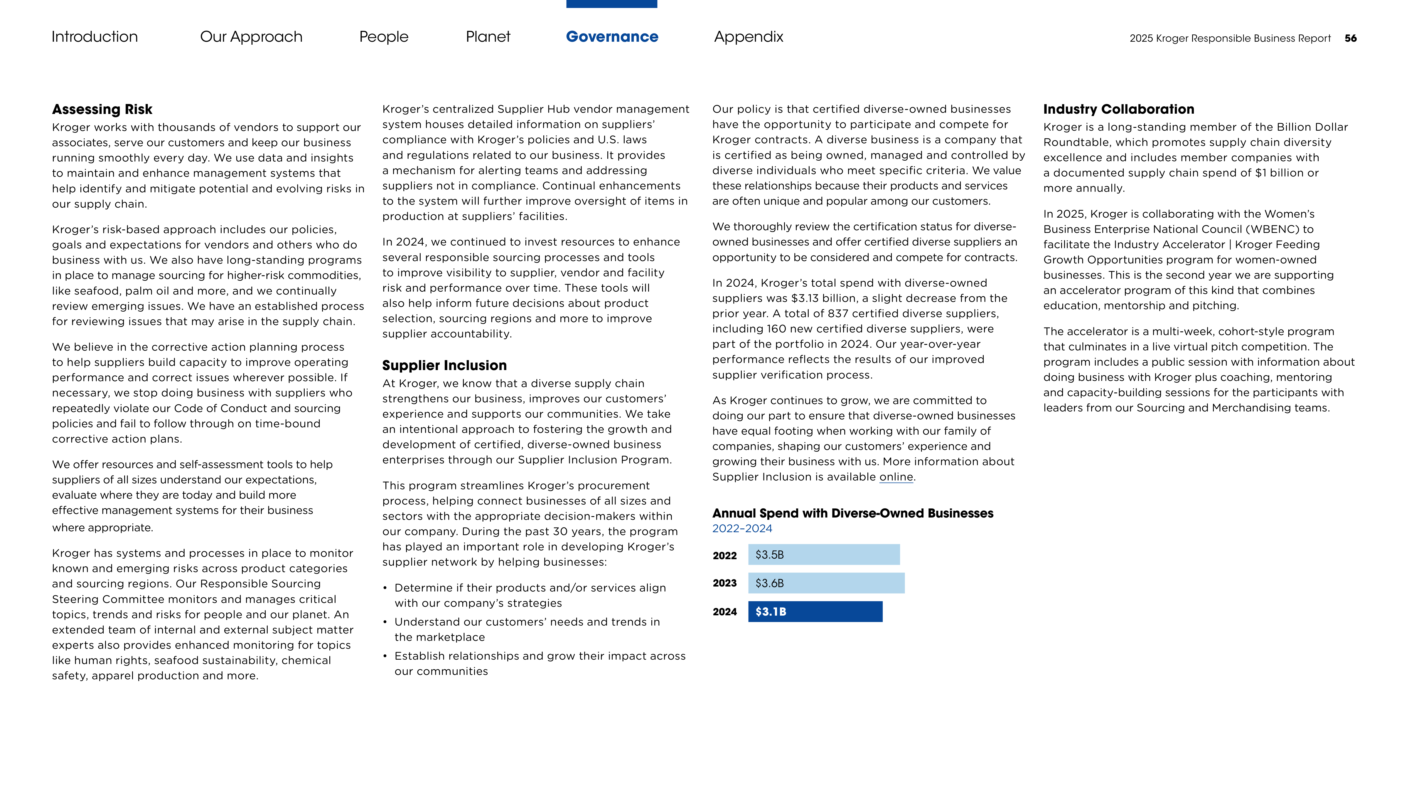 Kroger Responsible Business Report — page 56