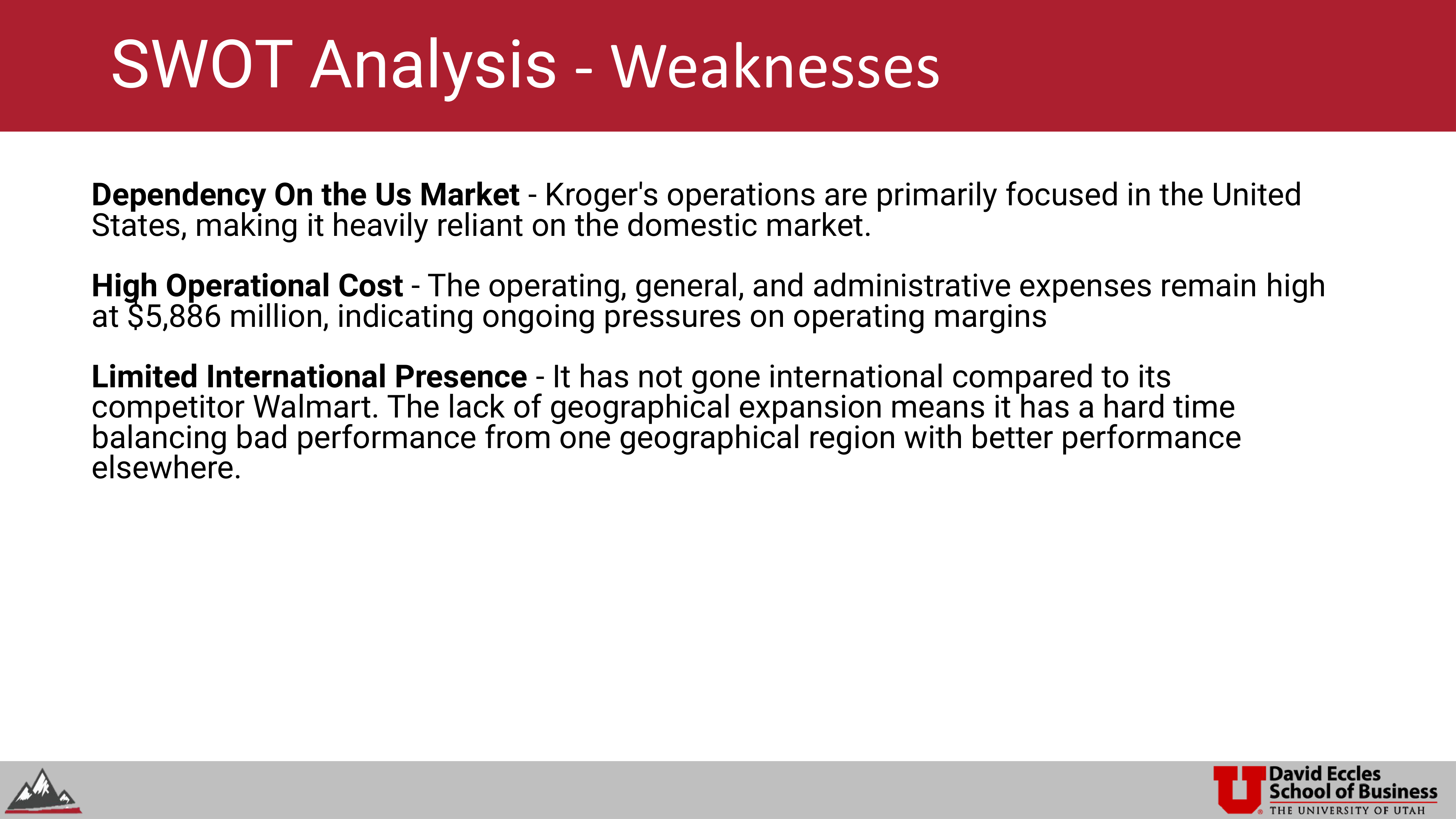 Kroger Swot Analysis  — page 15