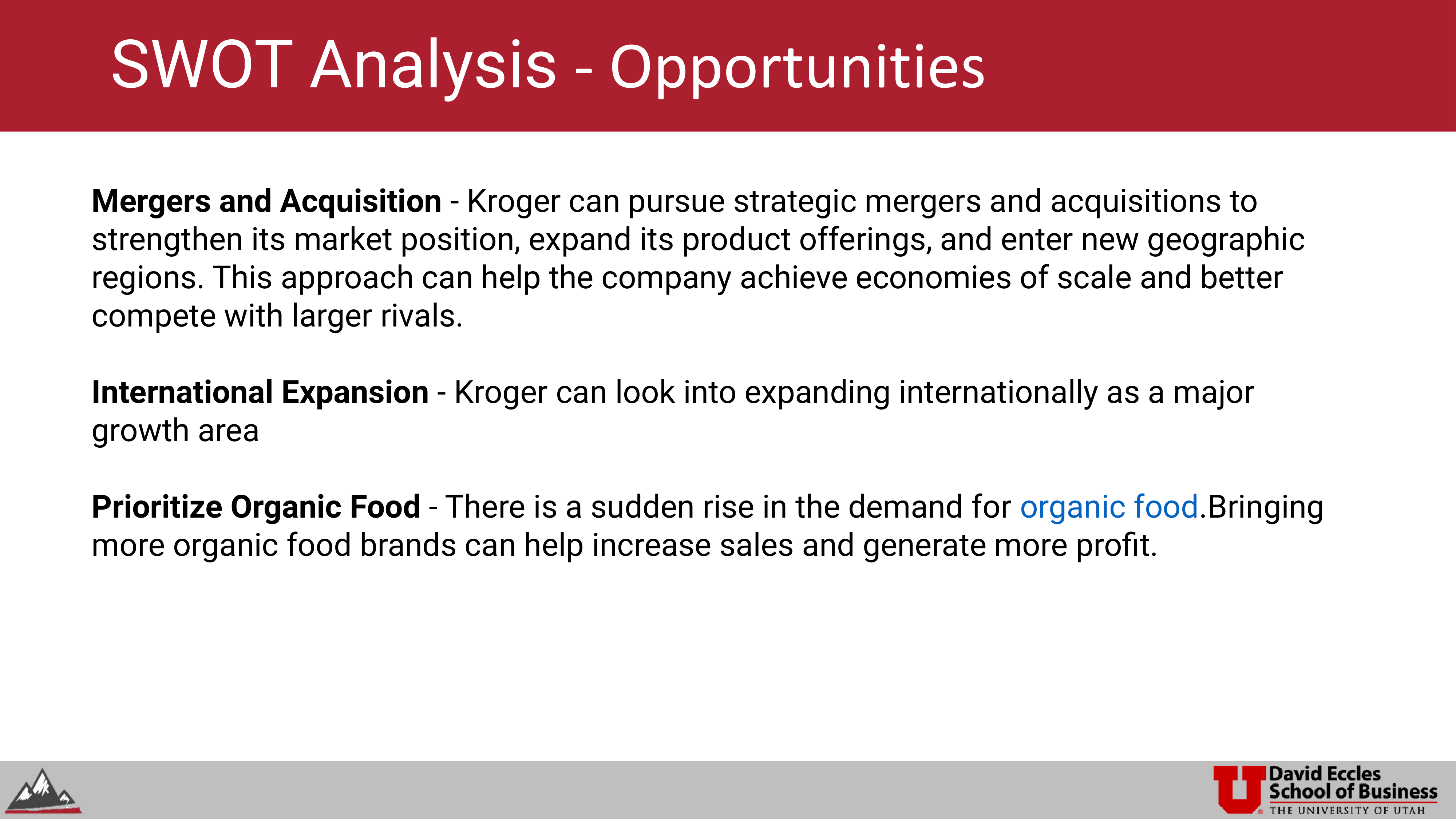 Kroger Swot Analysis  — page 16