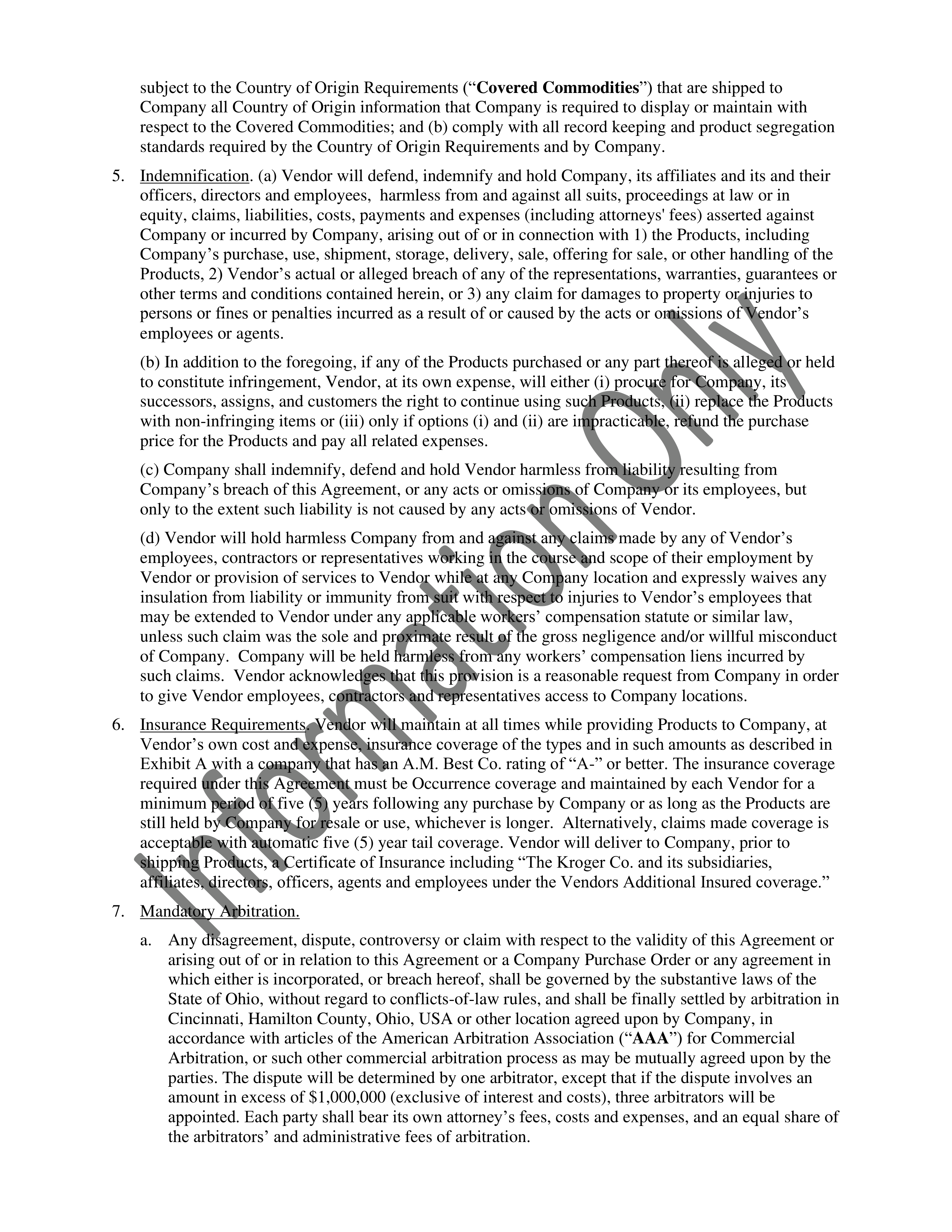 Kroger Vendor Agreement — page 4