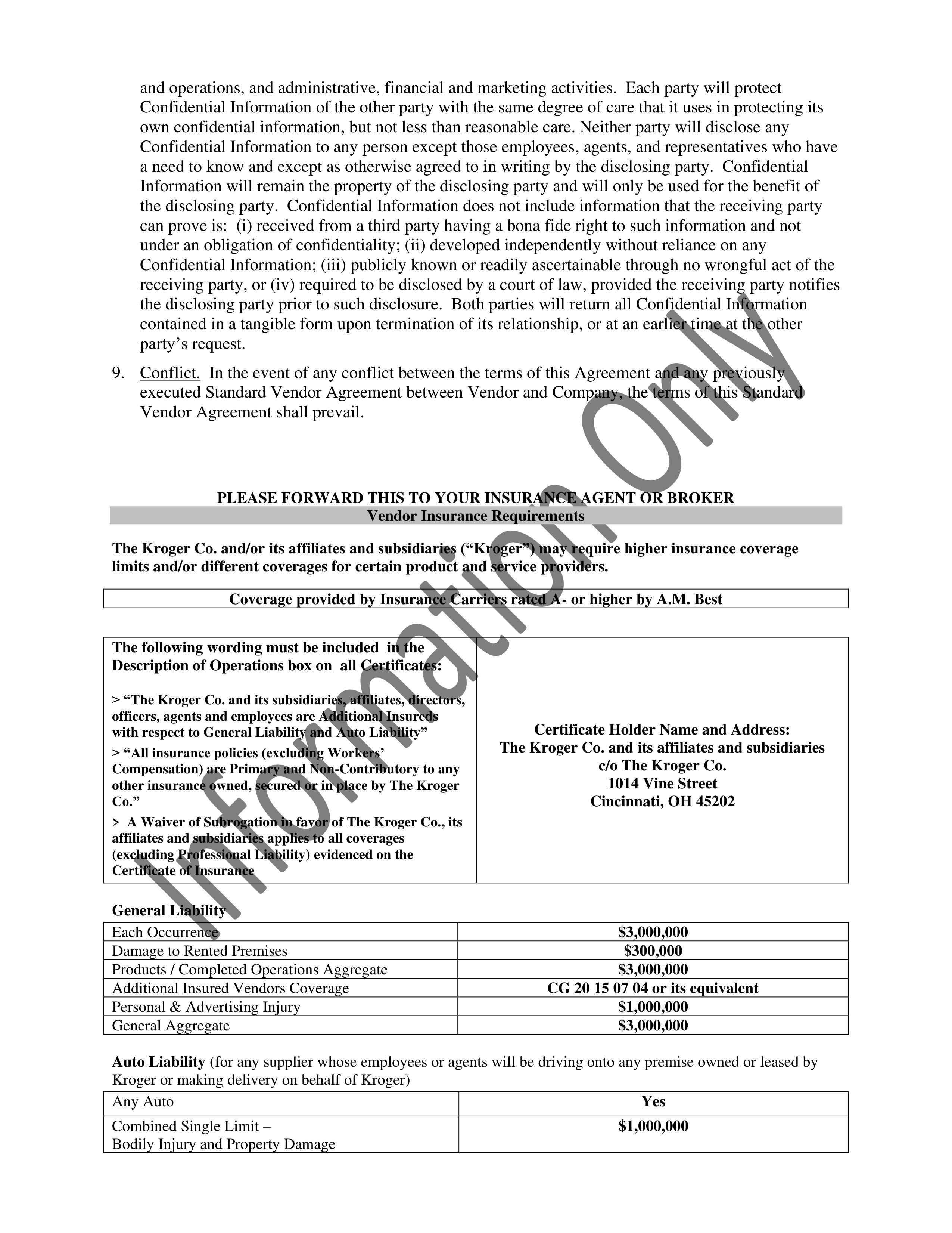 Kroger Vendor Agreement — page 6