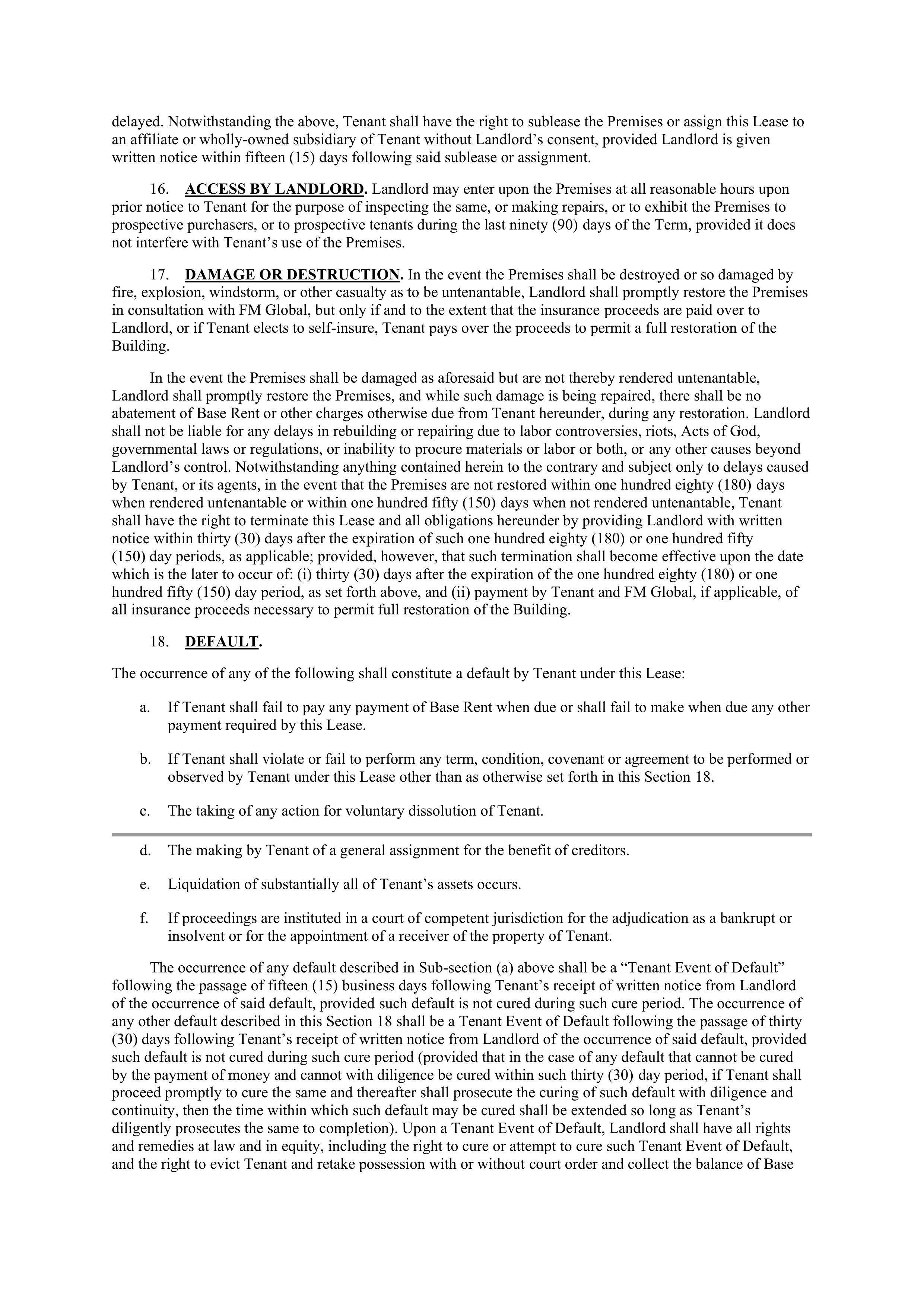 LEASE AGREEMENT WITH CATERPILLAR — page 6