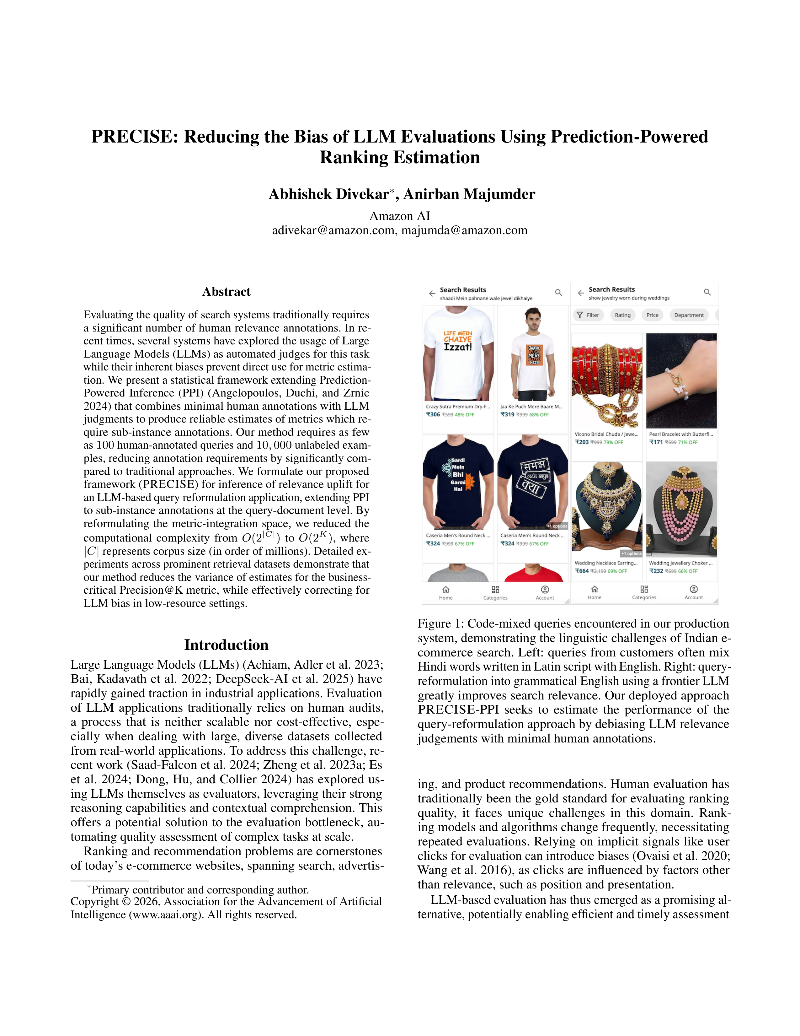 LLM Evaluation Bias Reduction Research Paper by Amazon — page 1