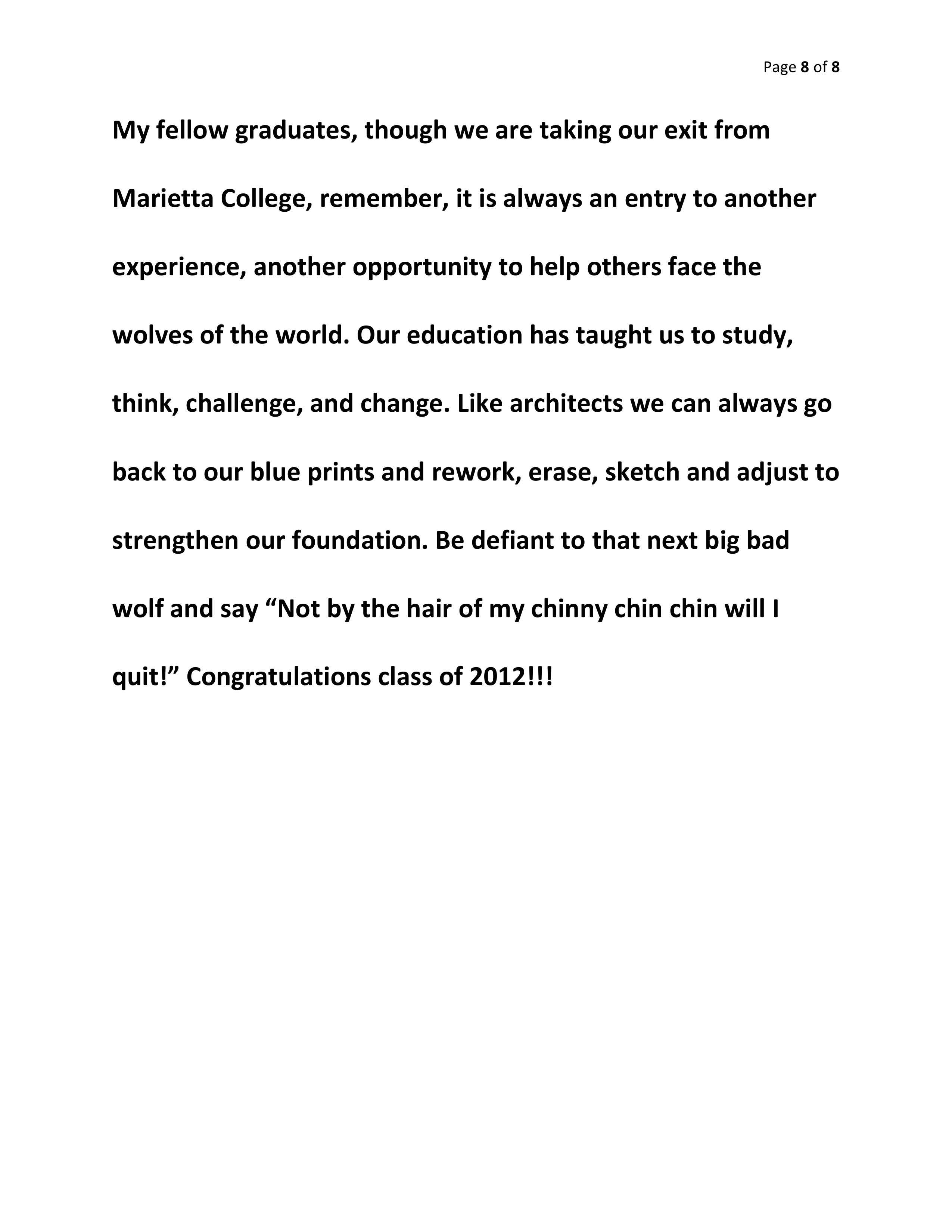 LaTisha Taylor Commencement Speech — page 8