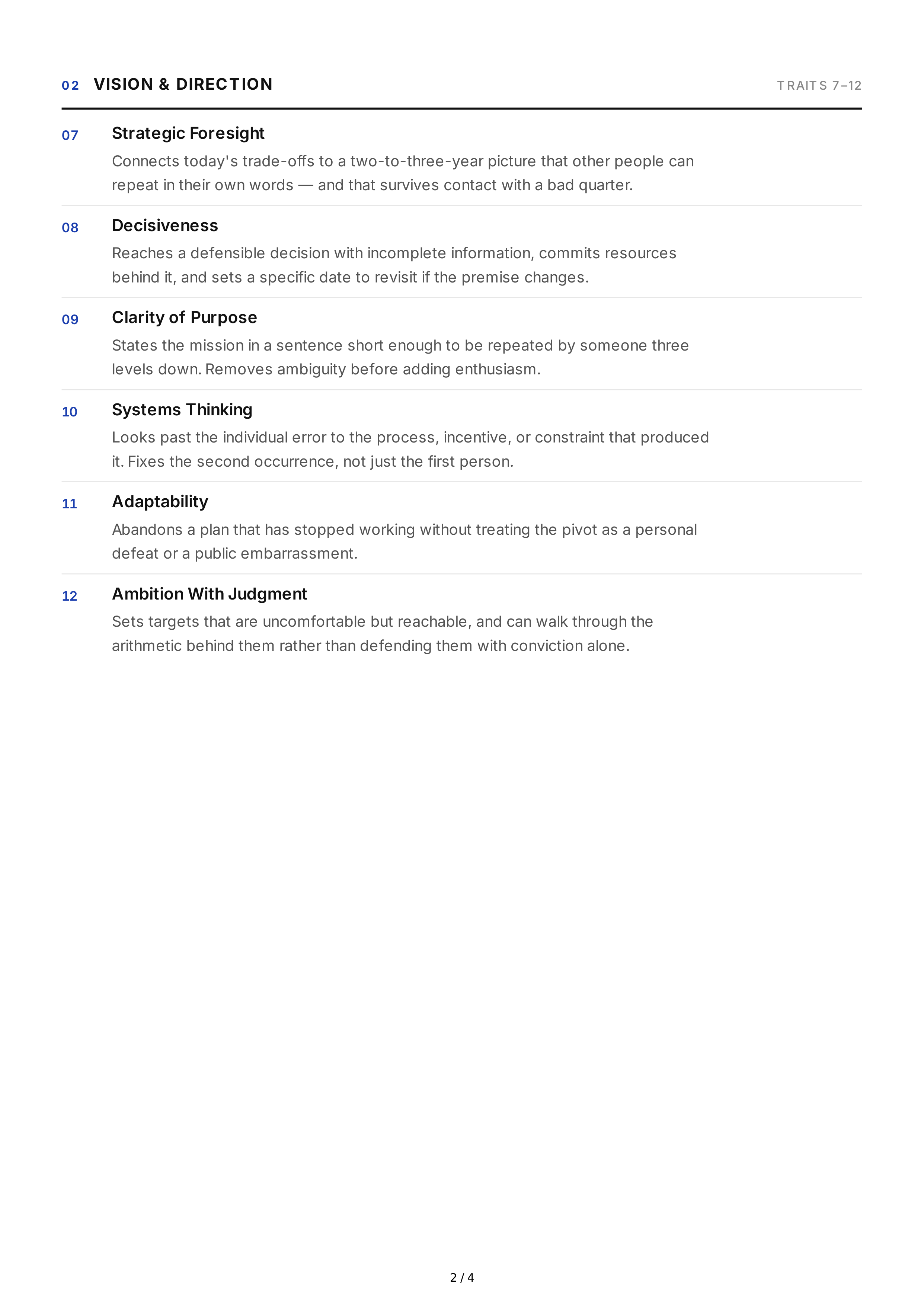 Leadership Personality Traits — page 2
