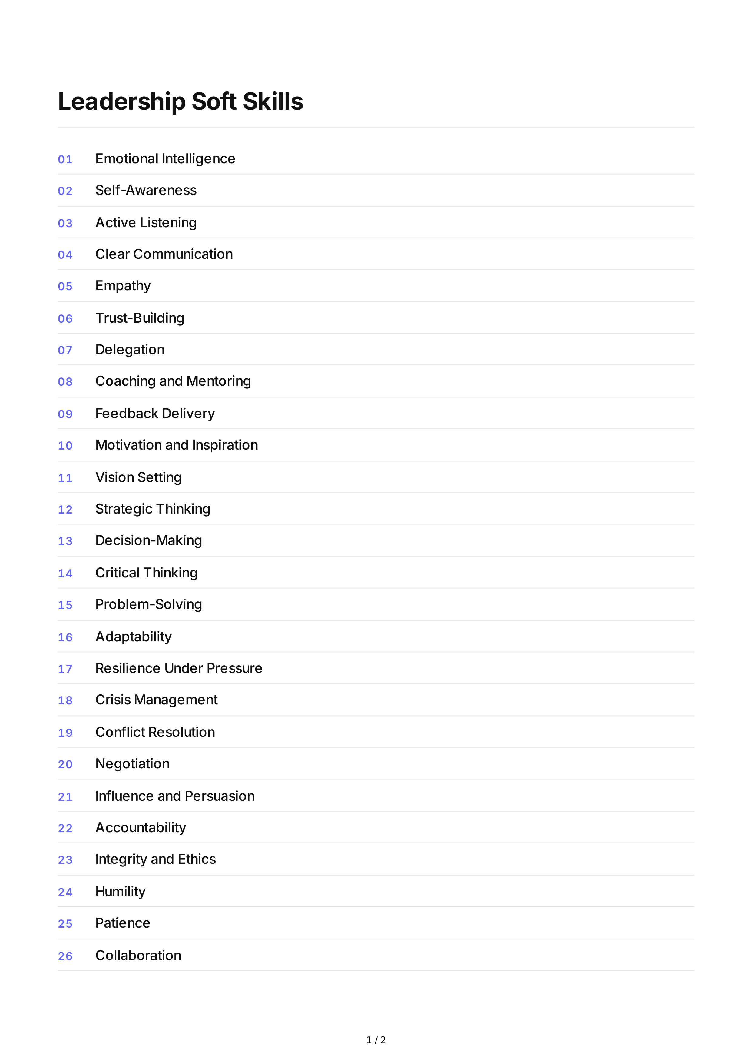 Leadership Soft Skills — page 1