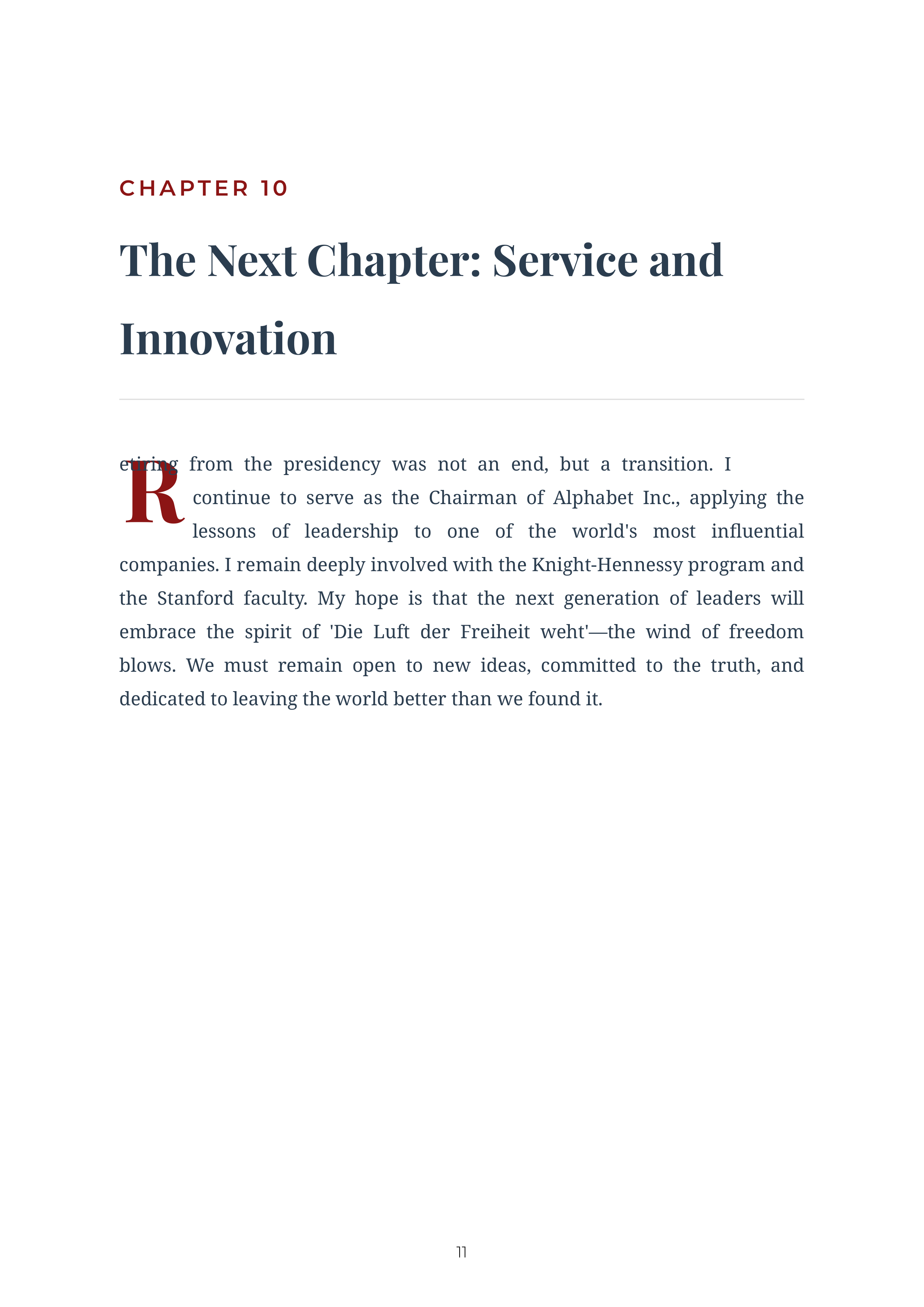 Leading Matters by John Hennessy Stanford President Autobiography — page 11