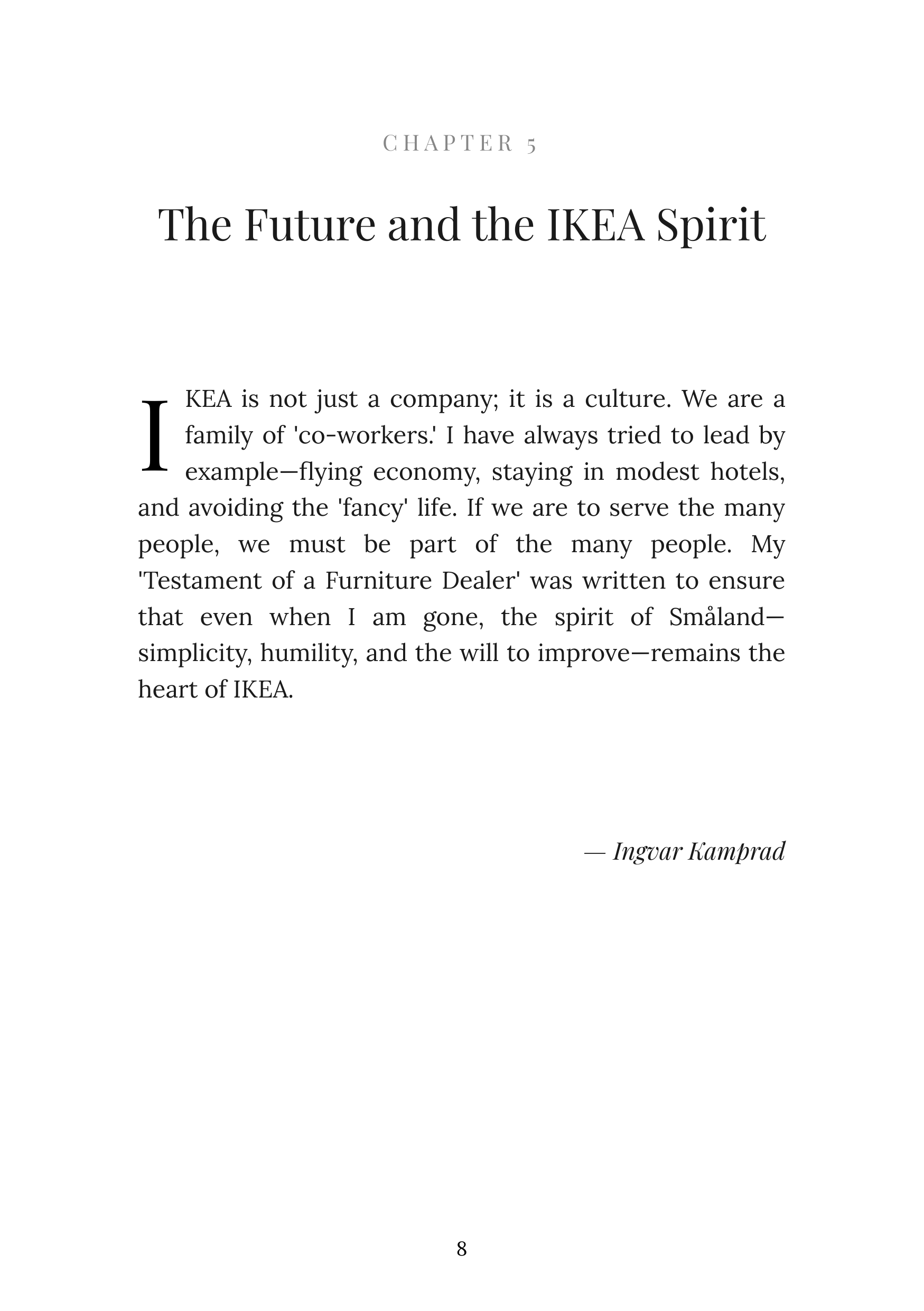 Leading by Design The IKEA Story by Ingvar Kamprad IKEA Founder Autobiography — page 8