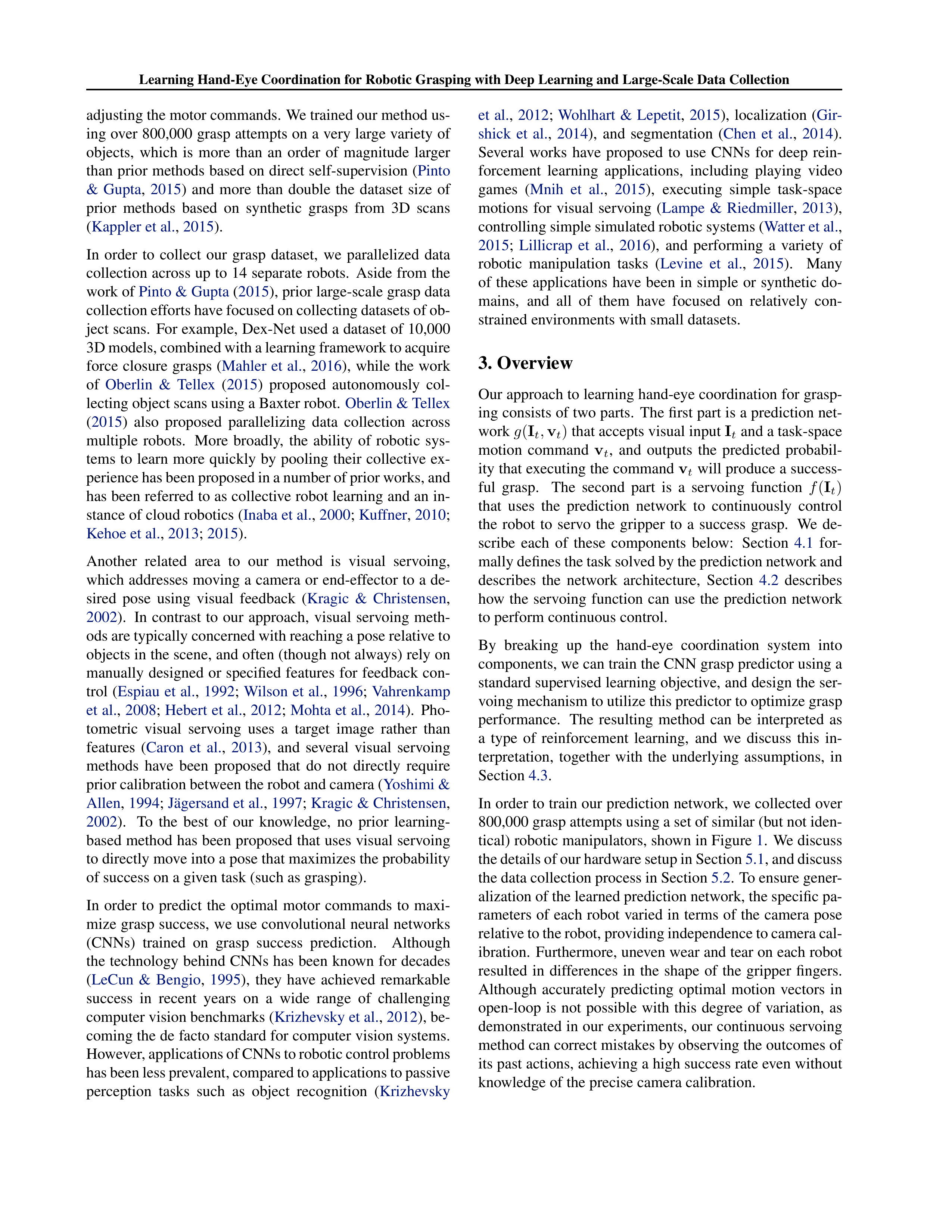 Learning Hand-Eye Coordination for Robotic Grasping Research Paper by Google — page 3