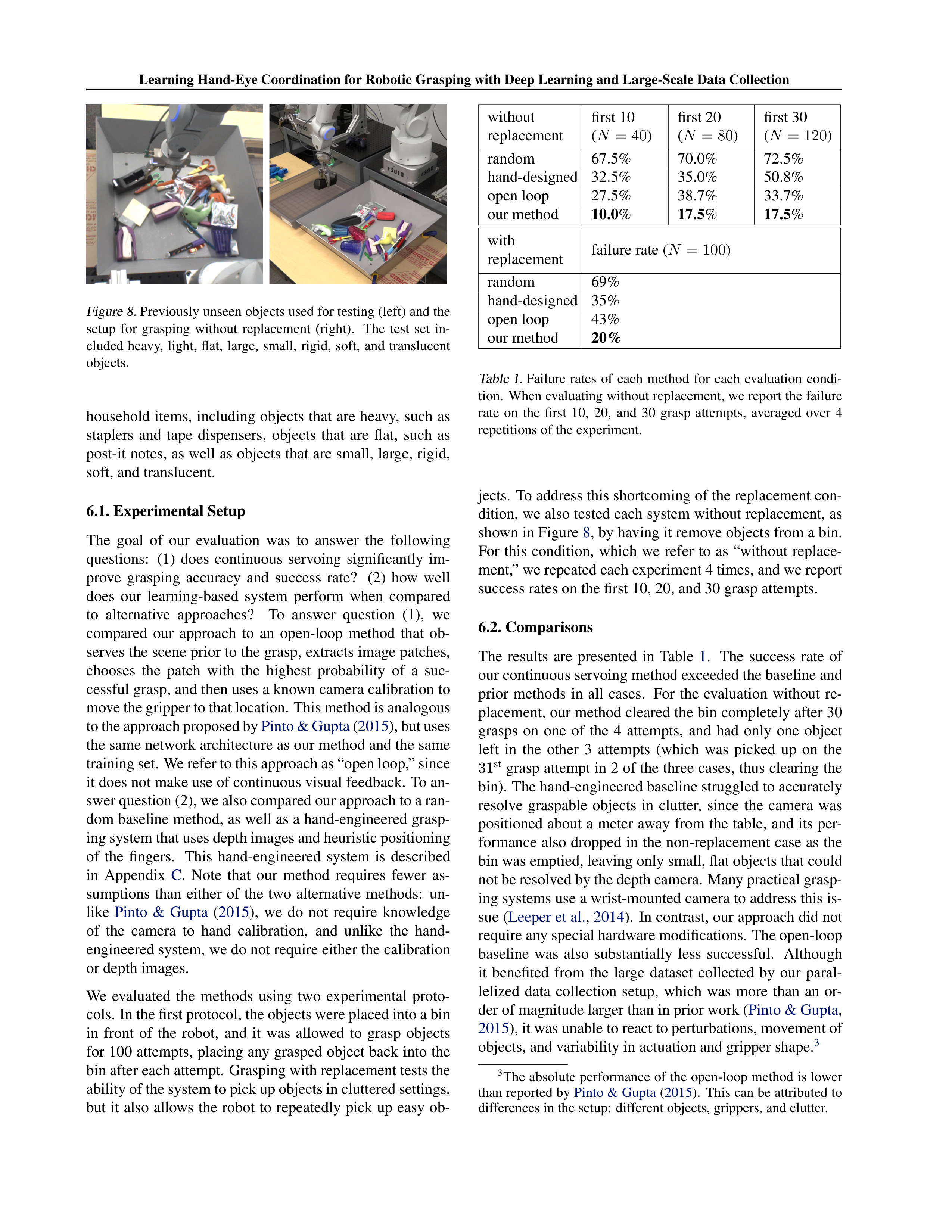 Learning Hand-Eye Coordination for Robotic Grasping Research Paper by Google — page 8