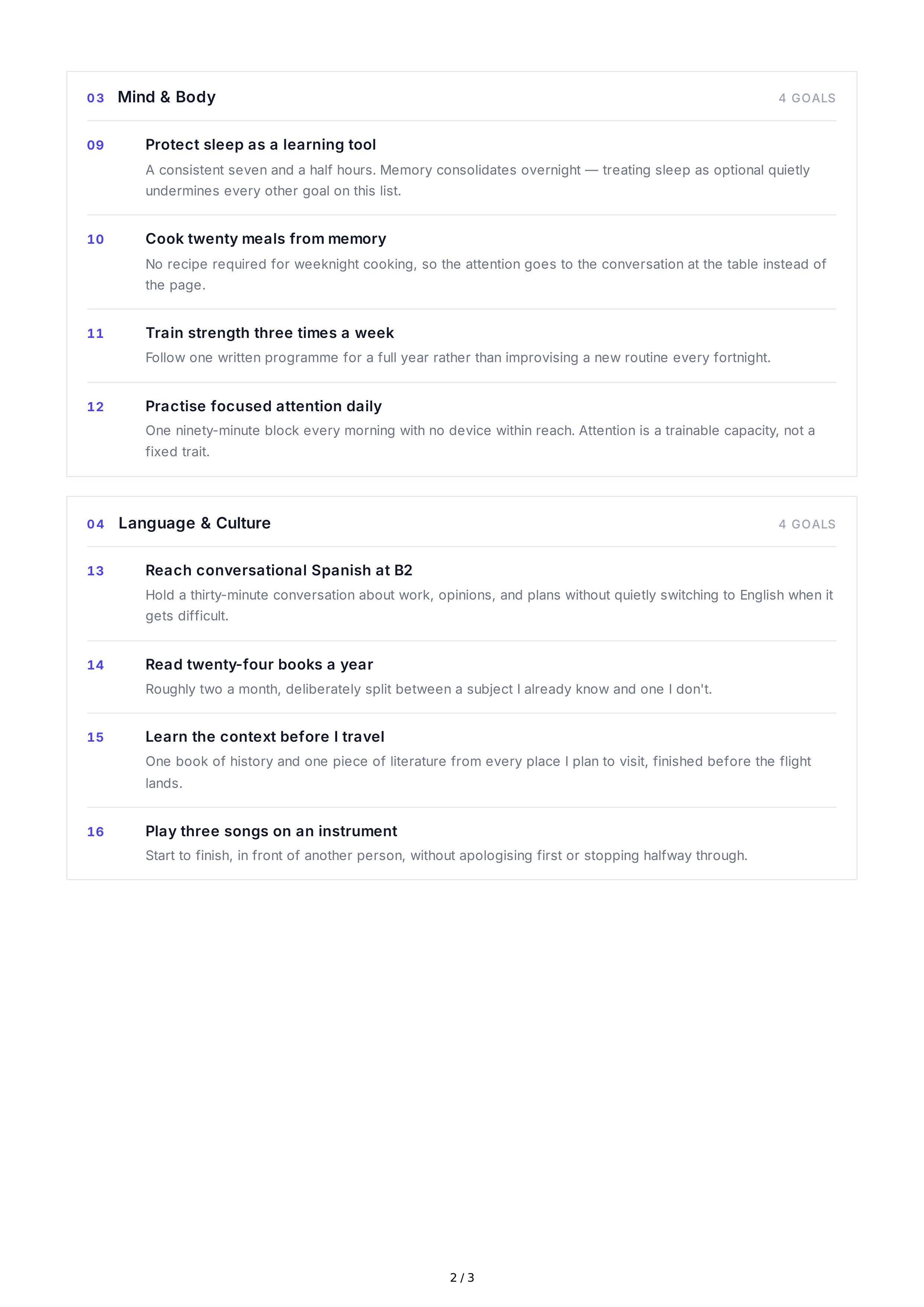 Learning Life Goals — page 2