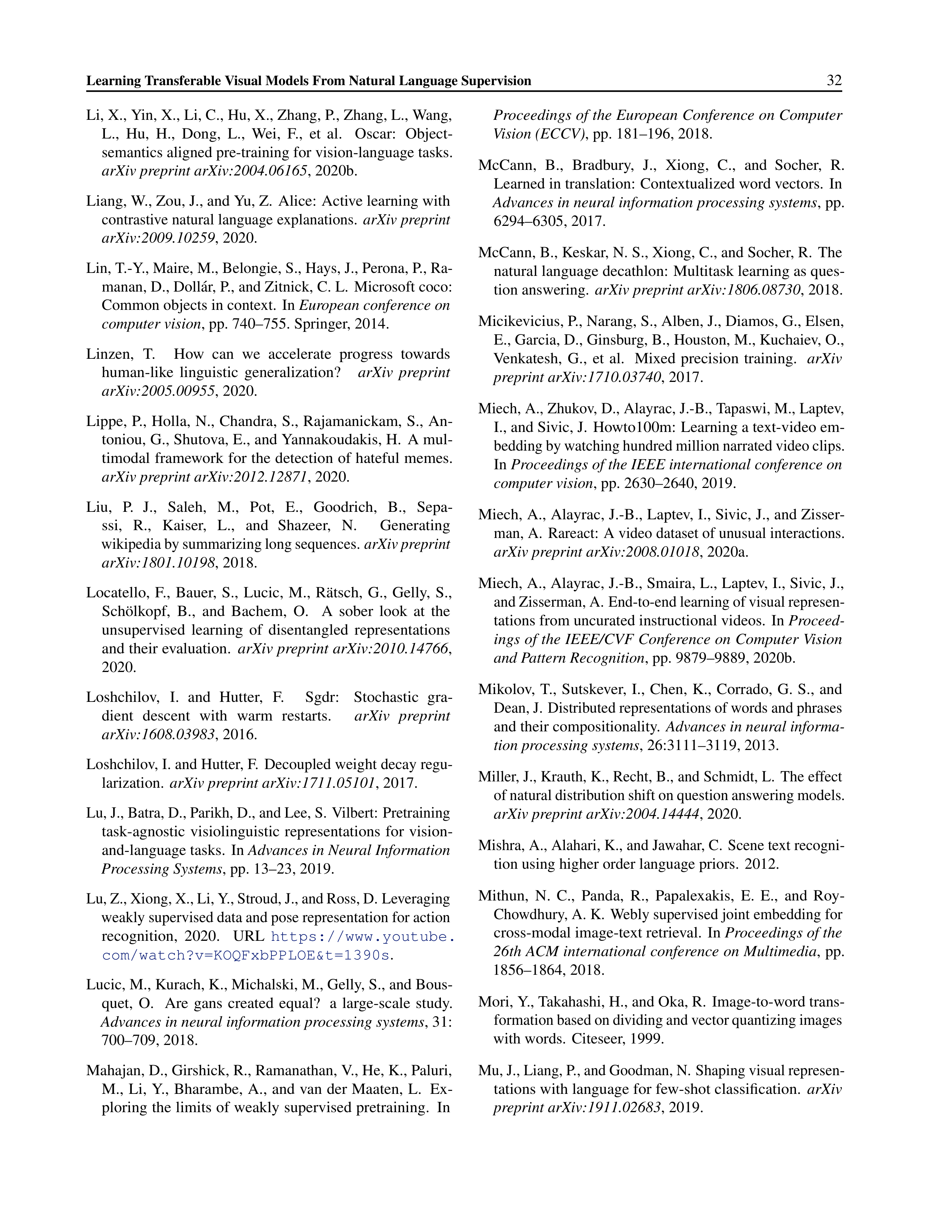 Learning Transferable Visual Models Research Paper by OpenAI — page 32