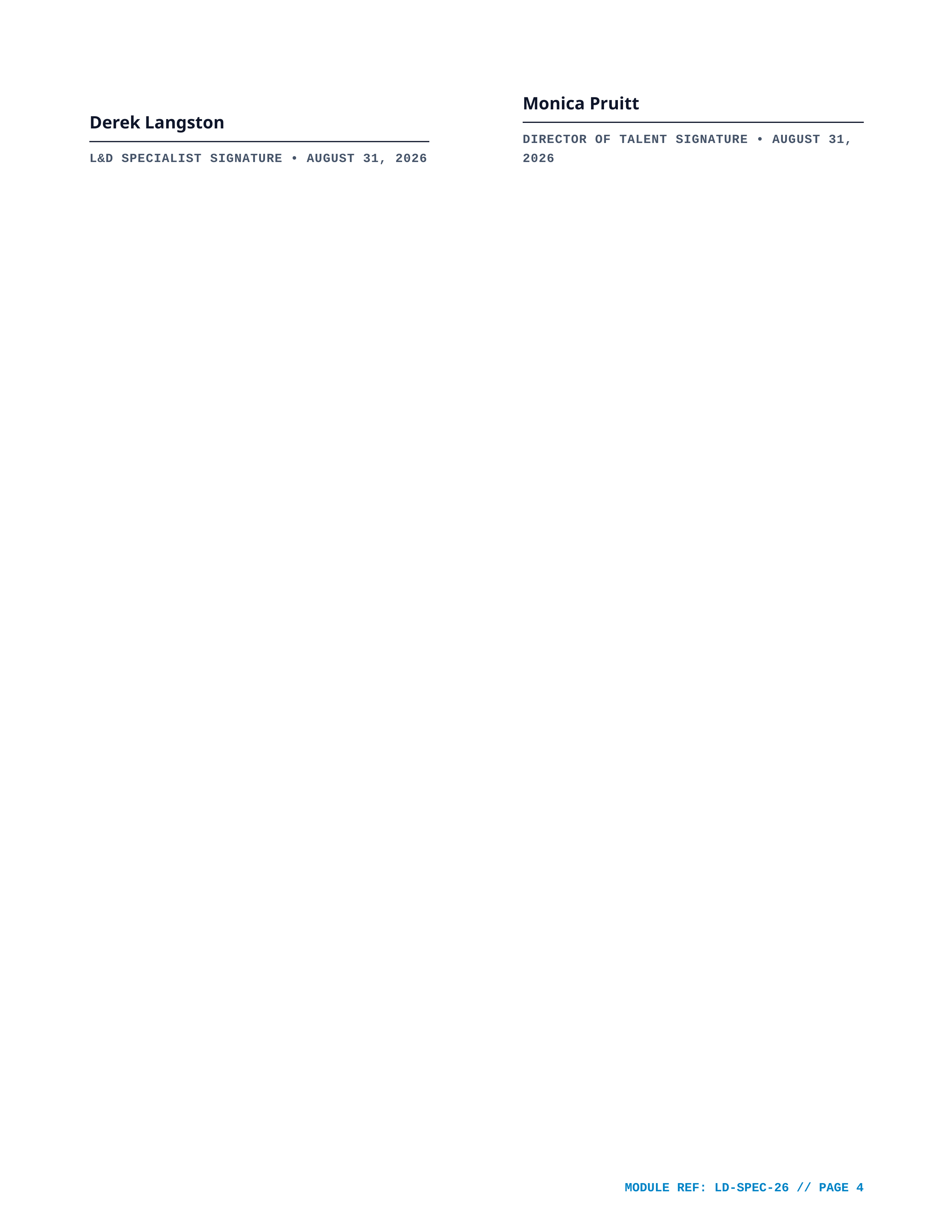 Learning and Development Specialist Performance Review — page 4