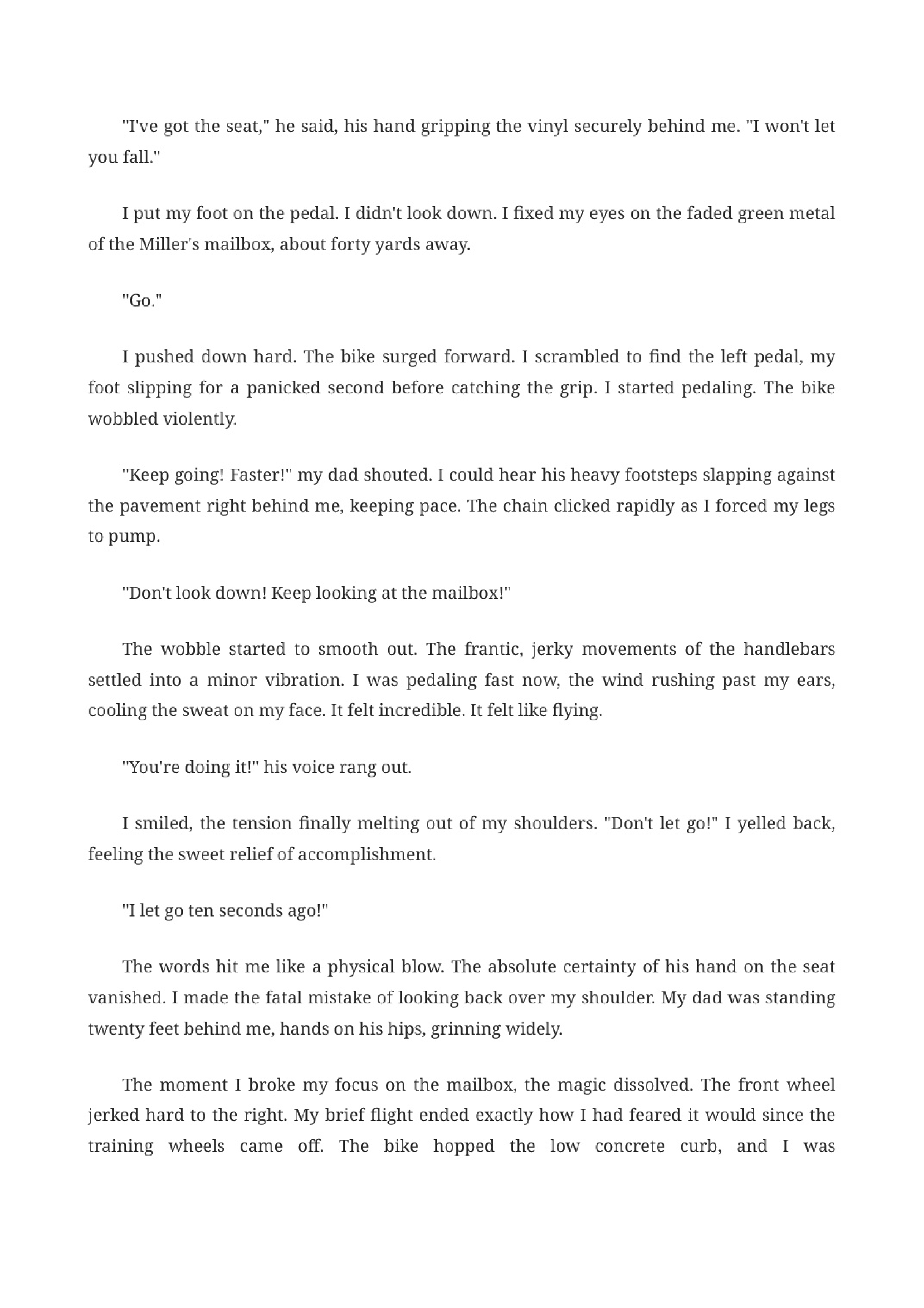 Learning to Ride a Bicycle Personal Narrative — page 3