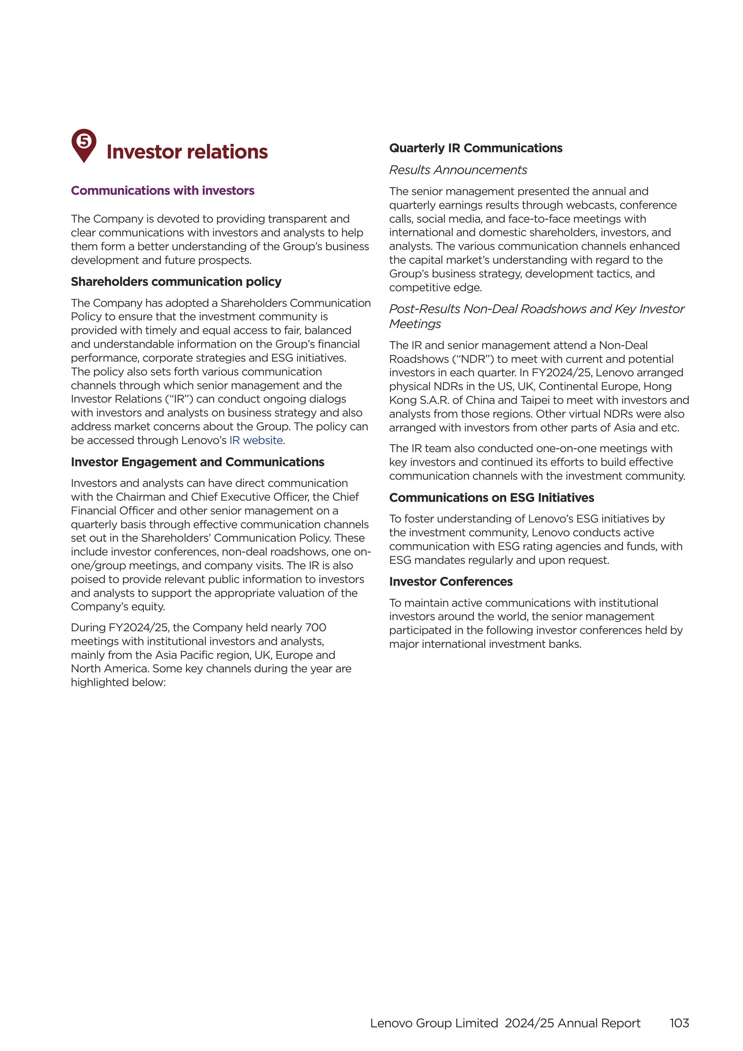 Lenovo Annual Report — page 105