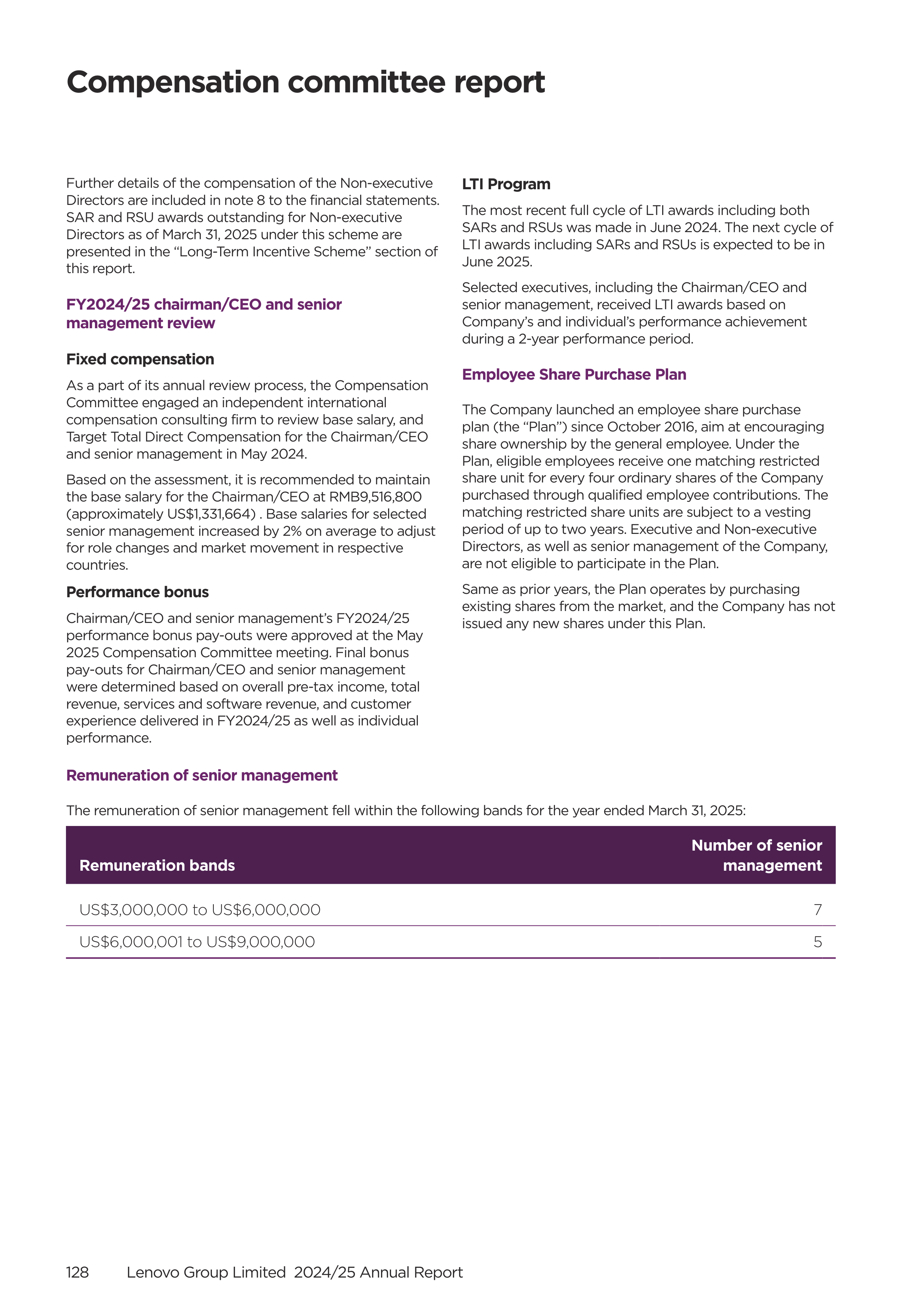 Lenovo Annual Report — page 130