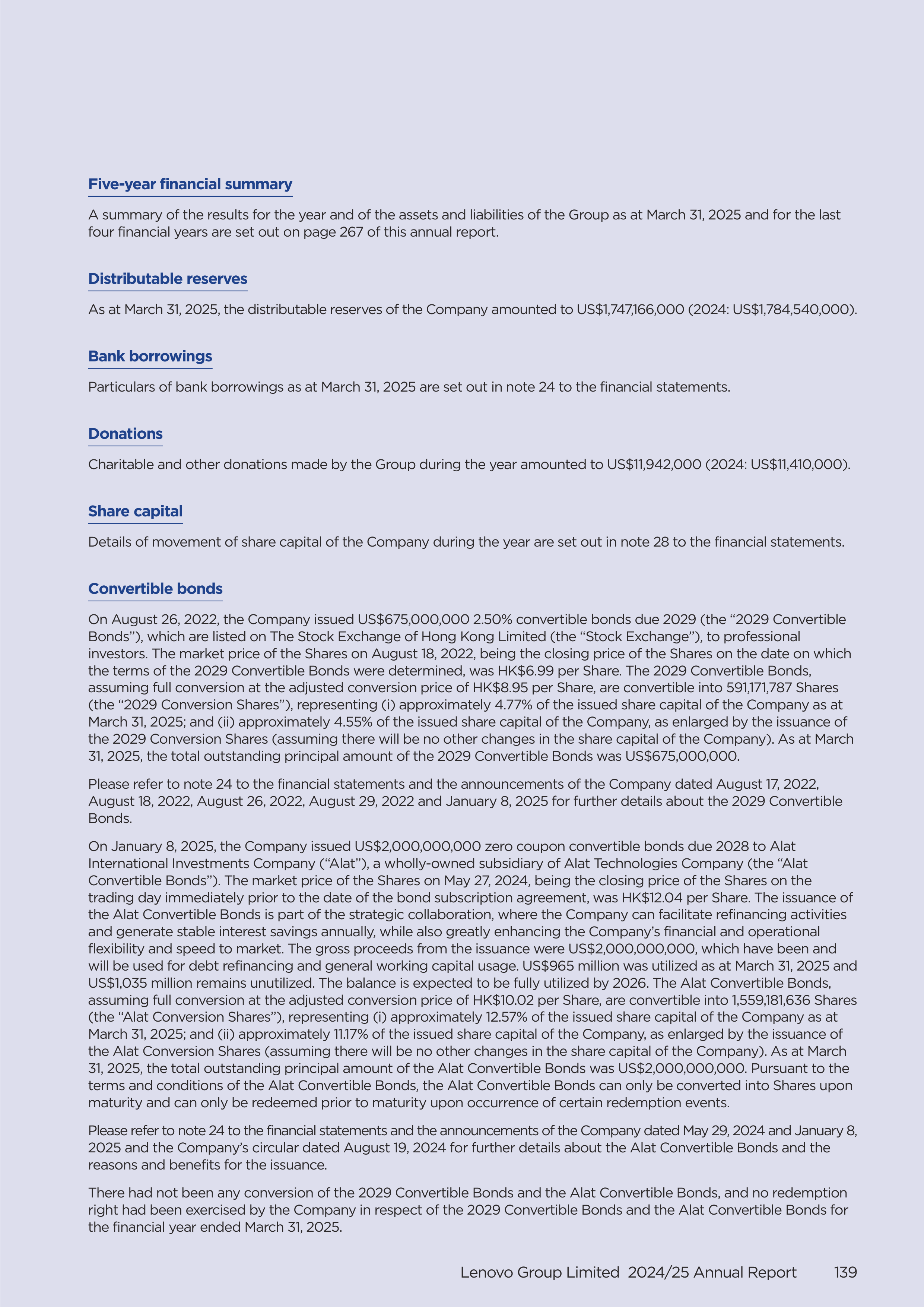 Lenovo Annual Report — page 141