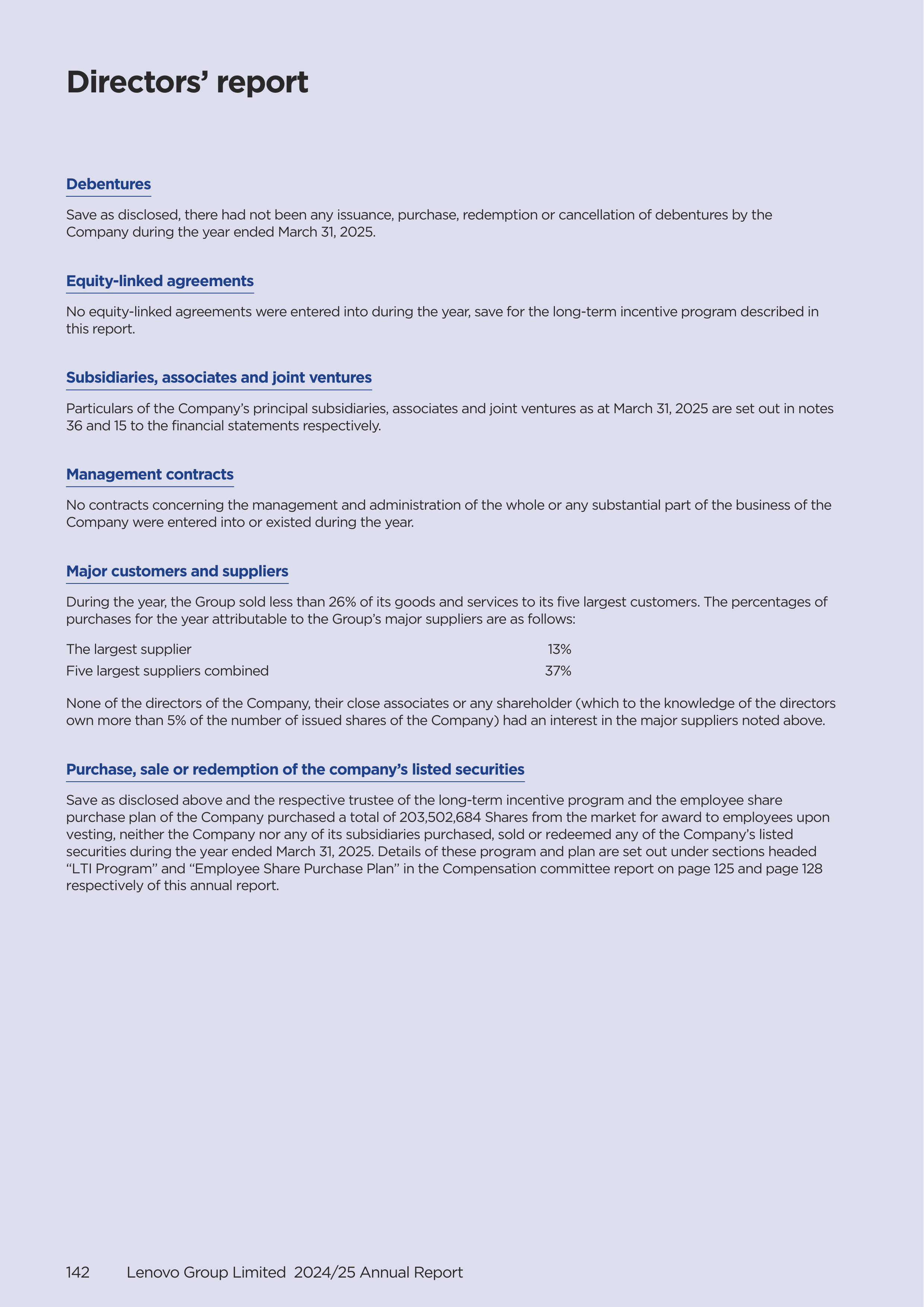 Lenovo Annual Report — page 144