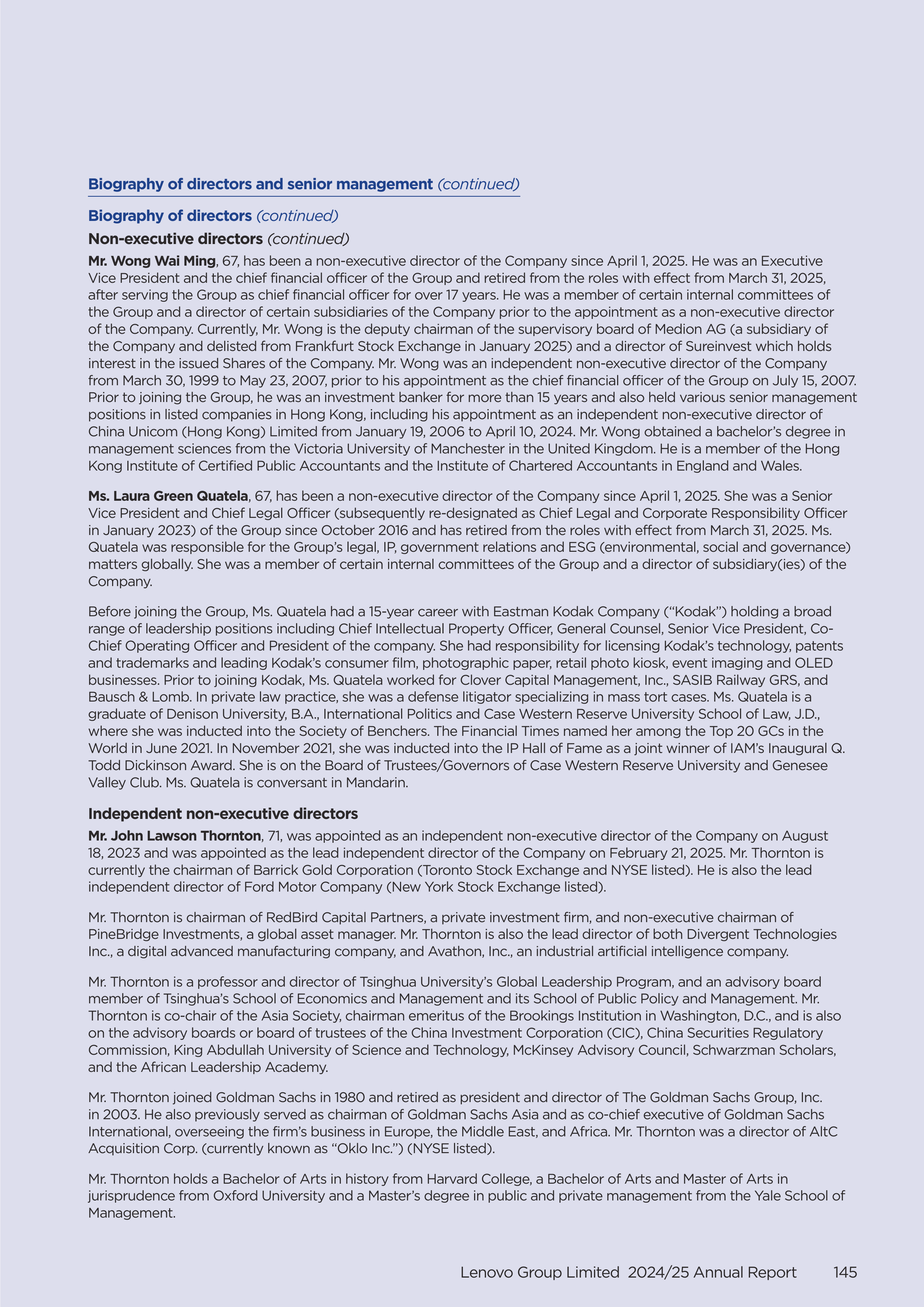 Lenovo Annual Report — page 147