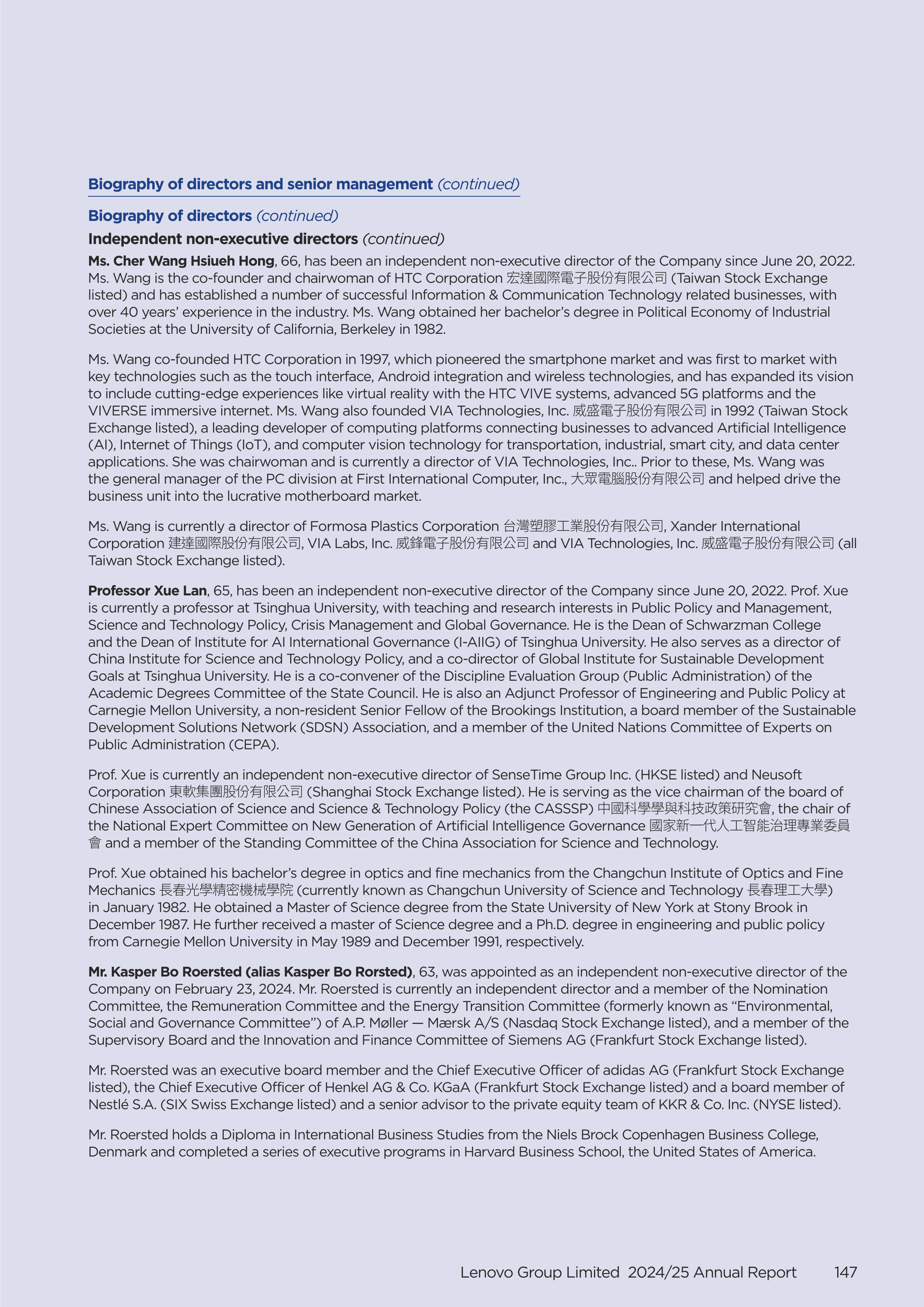 Lenovo Annual Report — page 149